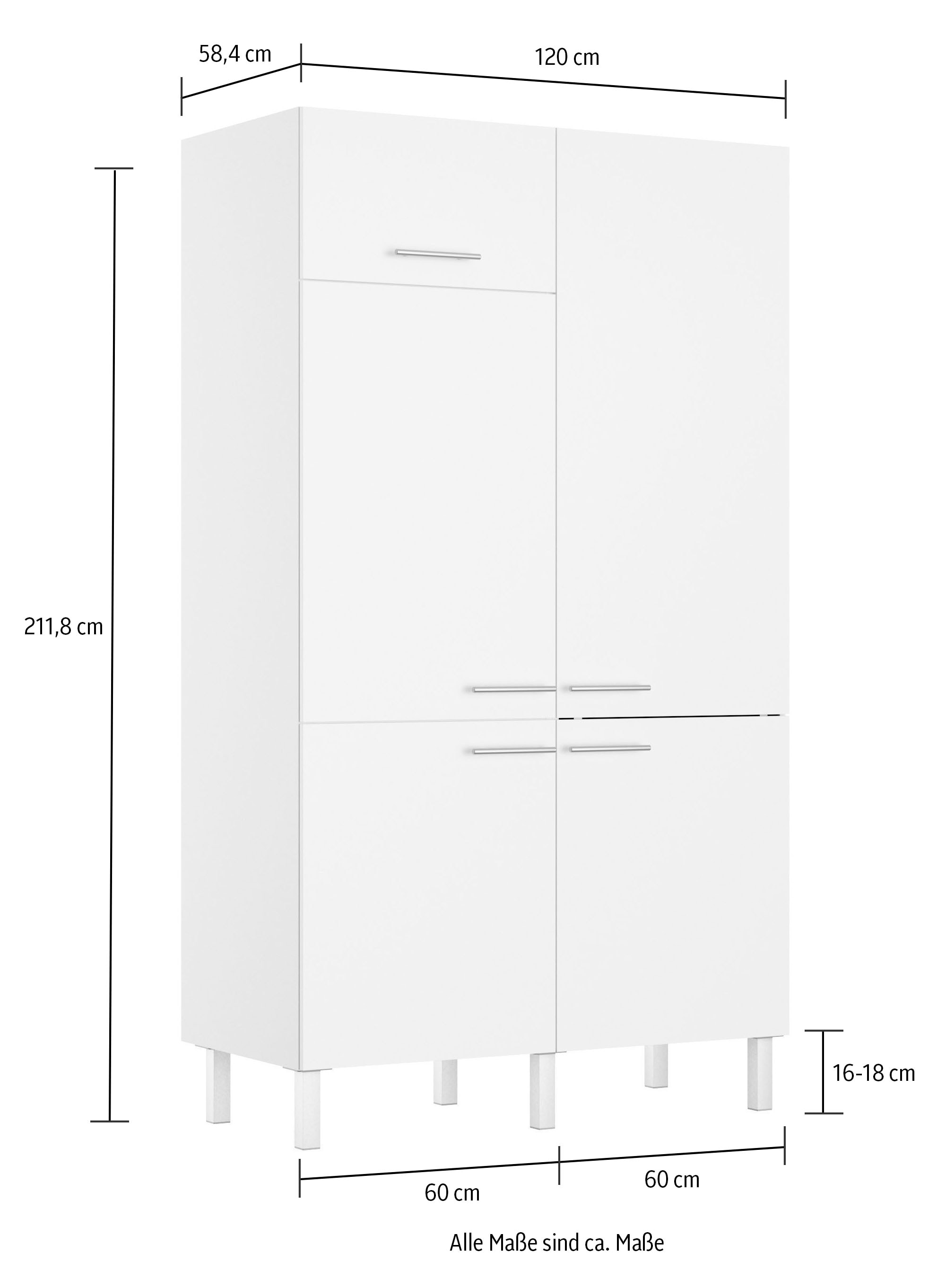 OPTIFIT Küche »Lilly«, Breite 120 cm, wahlweise mit E-Gerät