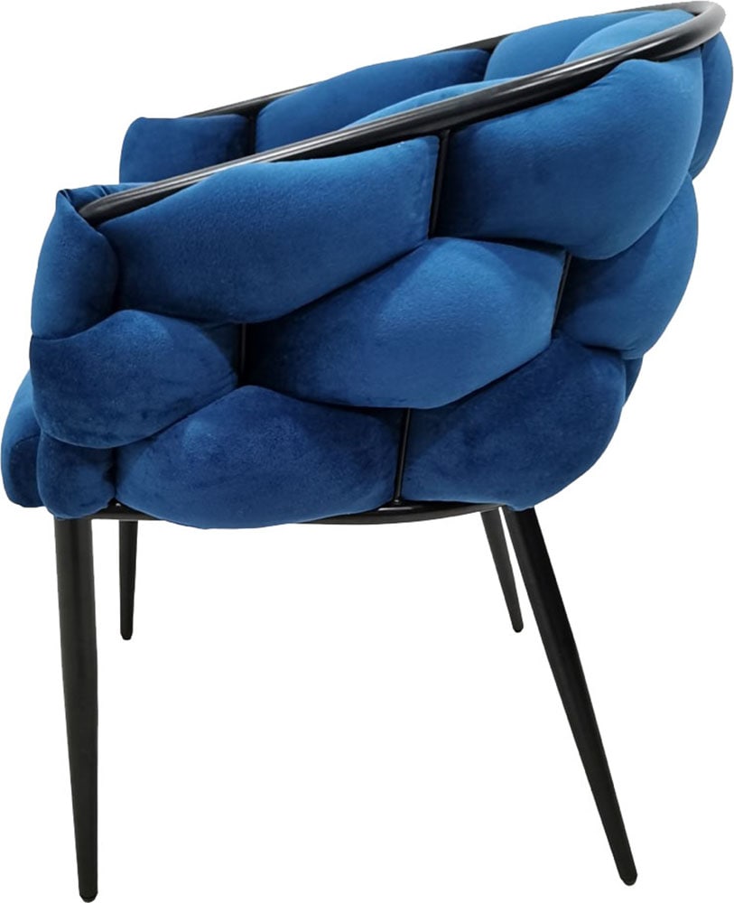 Kayoom Polsterstuhl »Stuhl Grace 125 2er-Set, Gestell aus Eisen, bequem gepolstert« (Set) 2 Stk.Graziöses Design, absolutes Eye-Catcher, geflochtener Rücken