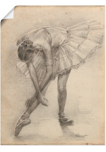 Wandbild »Antike Ballerina Übung II«, Sport, (1 St.)