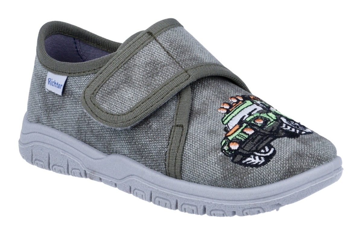 Image of Richter Hausschuh "Mailo WMS: Mittel" Klettschuh mit WMS, Grössenschablone zum Download
