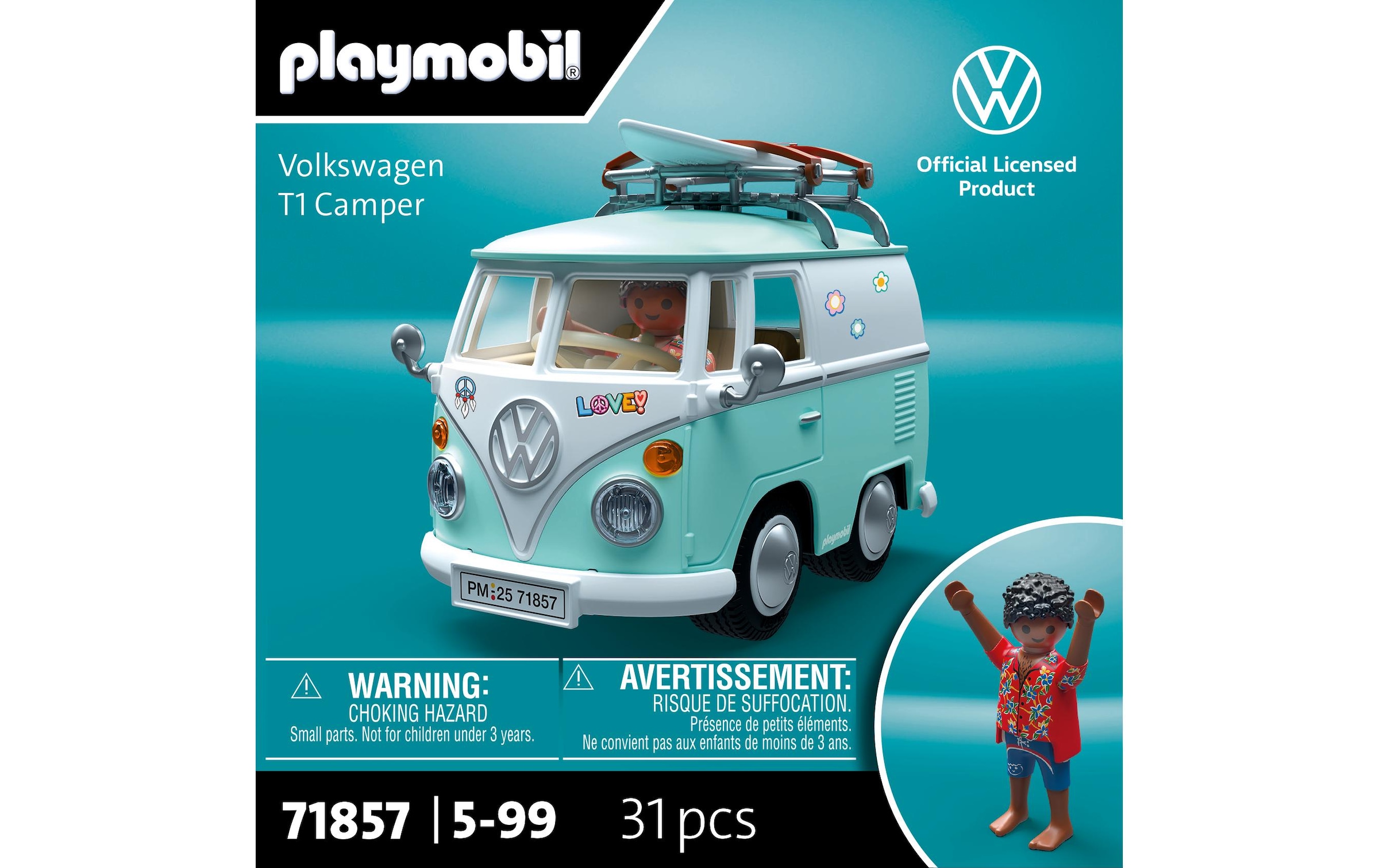 Playmobil® Jeu de construction »Famous Cars: Volkswagen T1 Camper 71857«