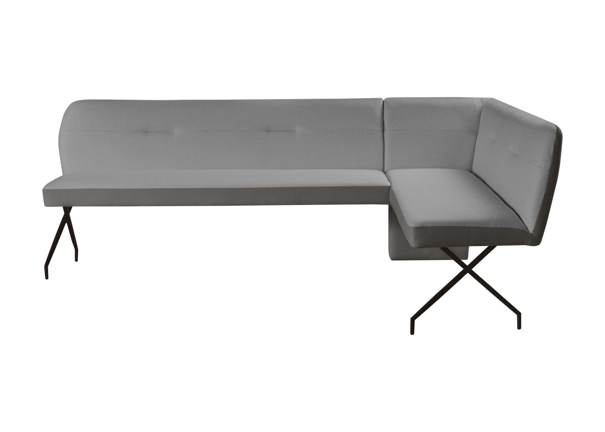 GOODproduct Eckbankgruppe »Bruna Essecke, Sitzgruppe, Eckbankgruppe, Küchenbankgruppe« Set, 4tlg, 4 tlg. tlg. Stuhl: 360° drehbar (Rückst.), 2-Stoff-Design. Wellenfederung Eckbank