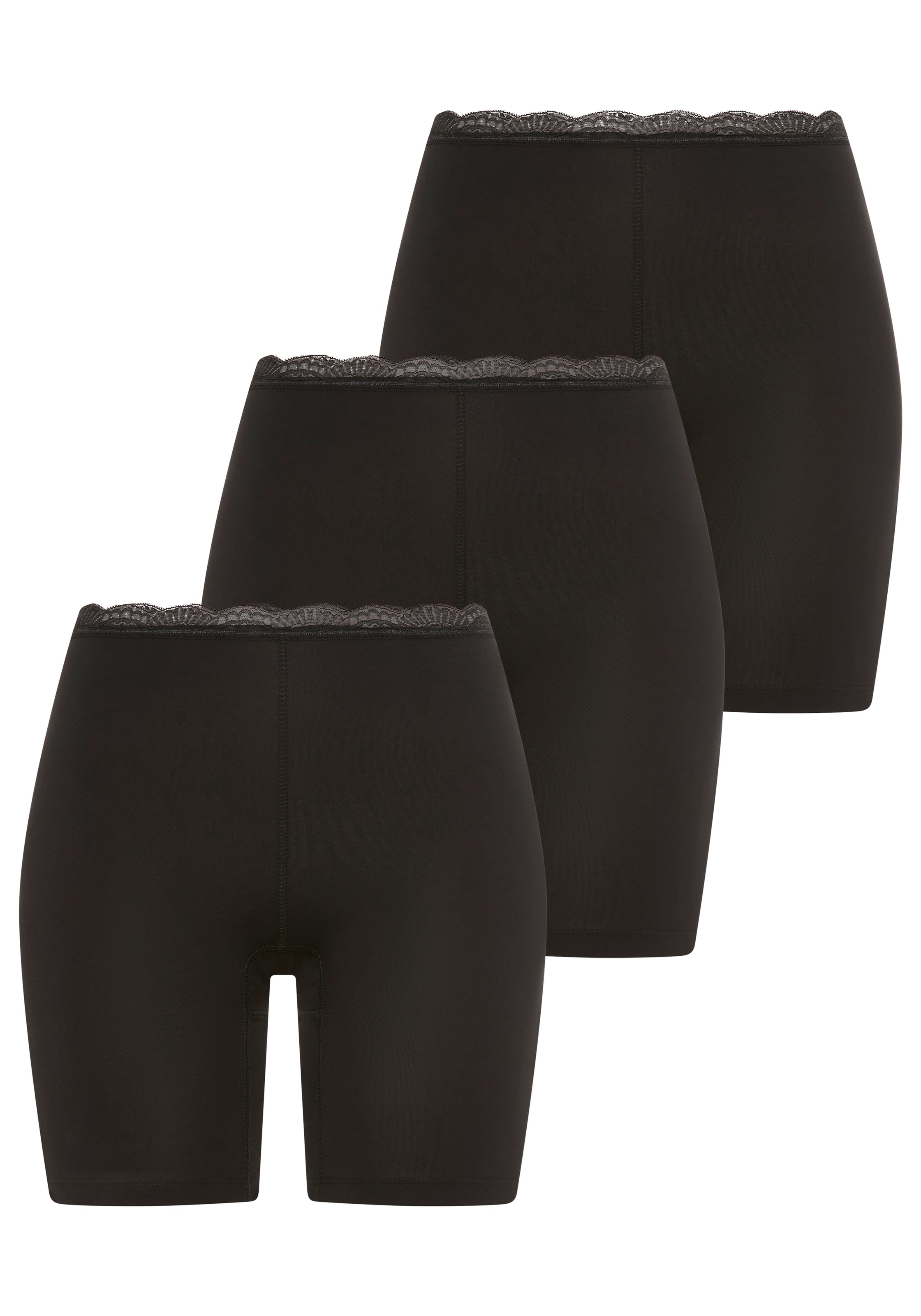 Image of YSABEL MORA High-Waist-Panty "BASIC COLLECTION COTTON WITH LACE" mit Spitze, aus Baumwollmischung in Single-Jersey-Qualität, elastisch
