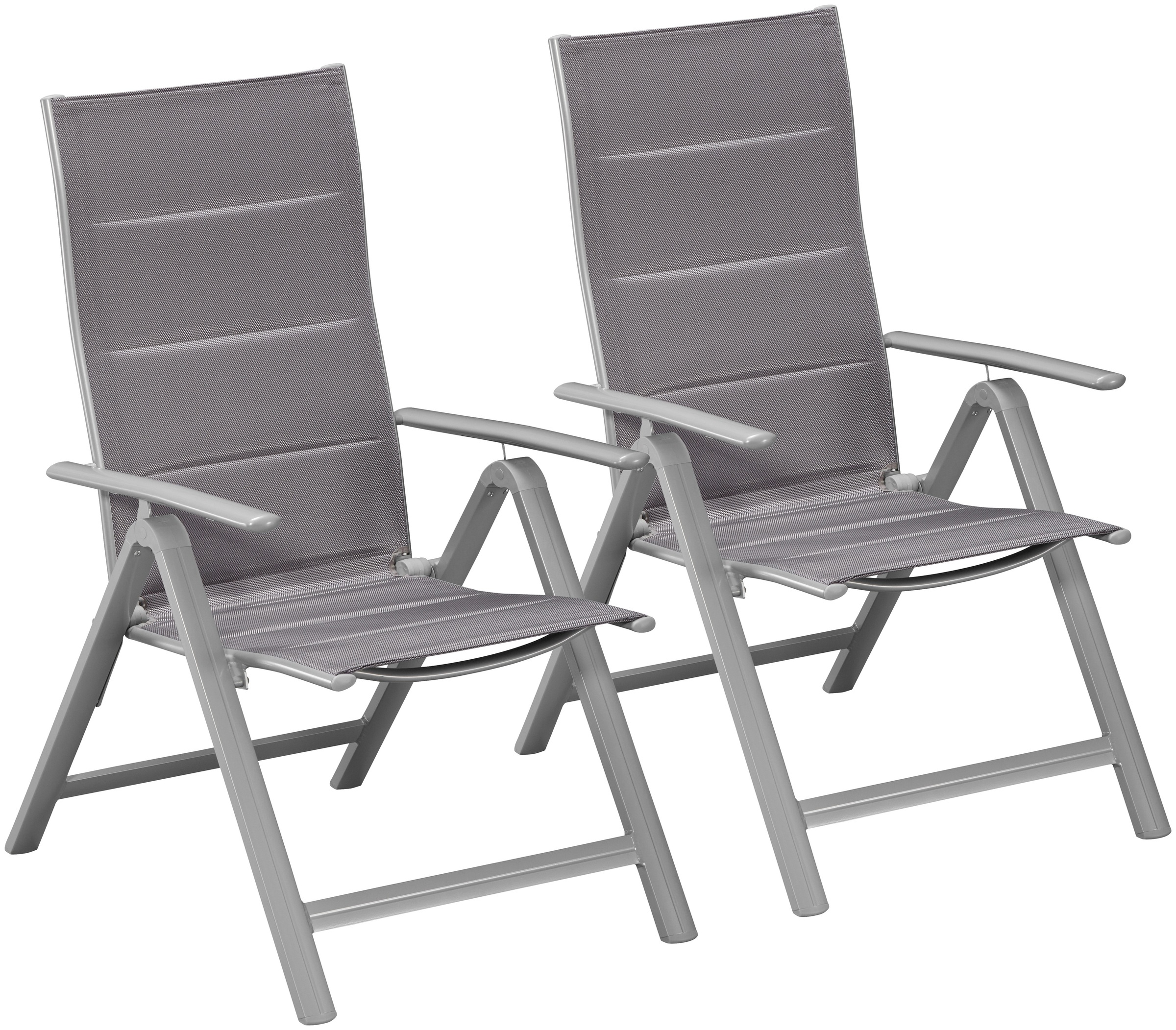 Merxx Taviano Klappsessel 2er Set silber/diamantbraun