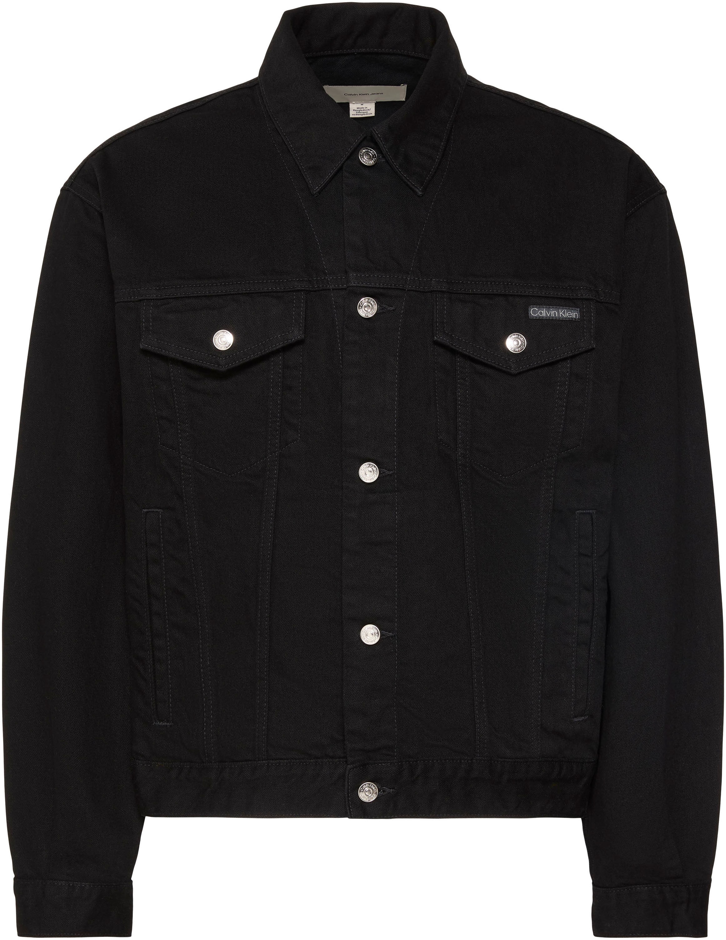 Calvin Klein Jeans Jeansjacke »90S CK CLASSIC BLACK TRUCKER« ohne Kapuze Regular fit mit normalen Hemdkragen
