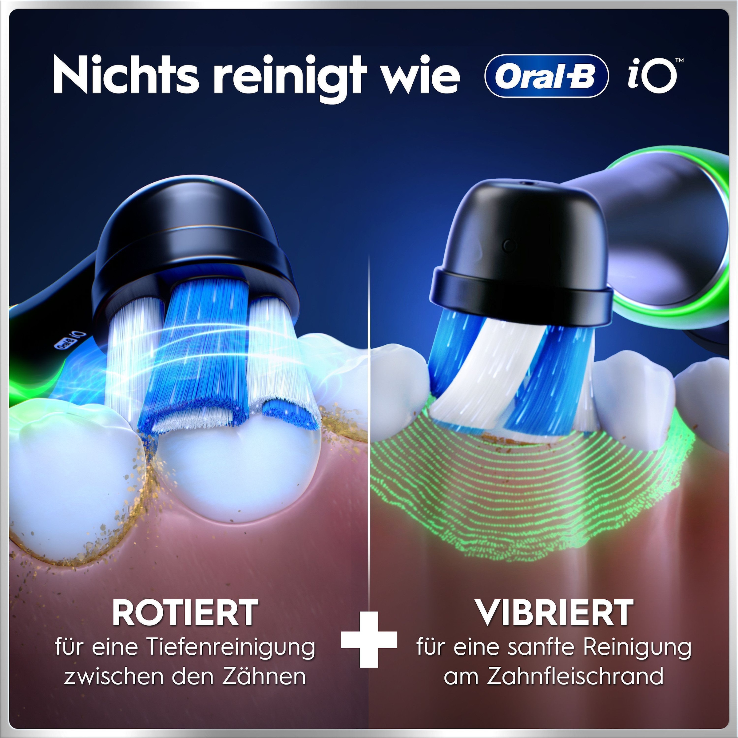 Oral-B Brosse à dents électrique »iO 6« 2 cuis Aufsteckbürsten avec technologie magnétique, écran, 5 modes de brossage, étui de voyage