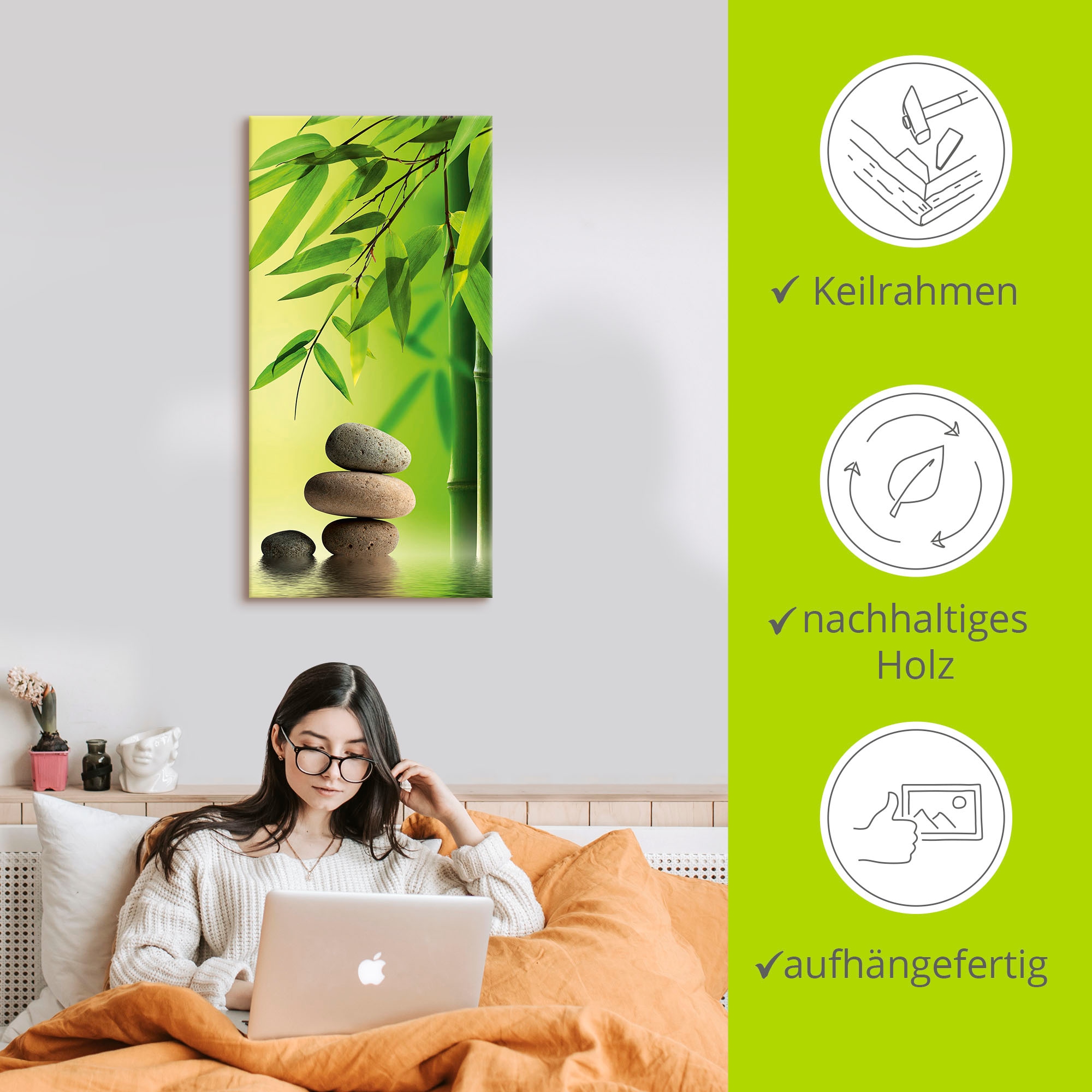 Artland Wandbild »Spa Stillleben«, Zen, (1 St.), als Leinwandbild, Poster in verschied. Grössen