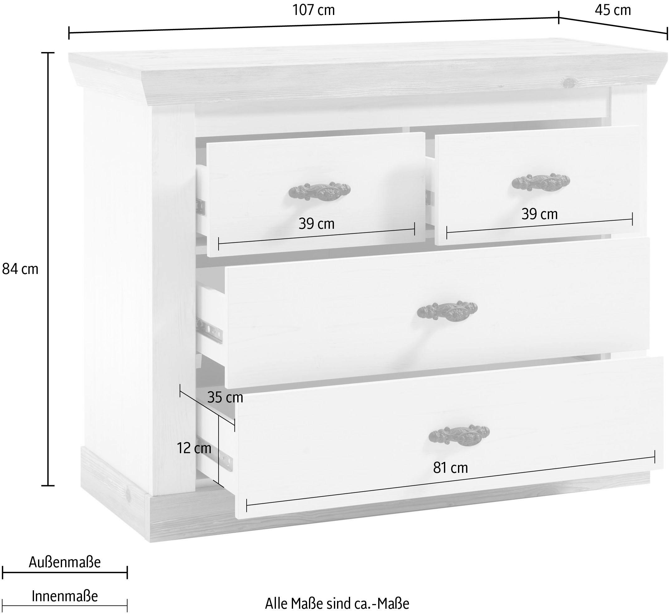 Home affaire Kommode »Florenz« Breite ca. 107 cm