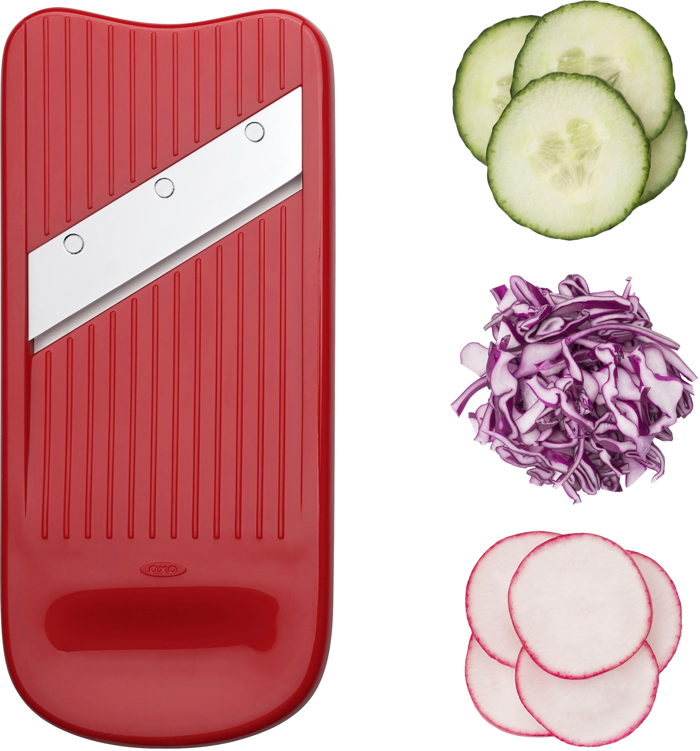 OXO Good Grips Multireibe, (Set), Spiralschneider-, Reibe-, Hobel-Set