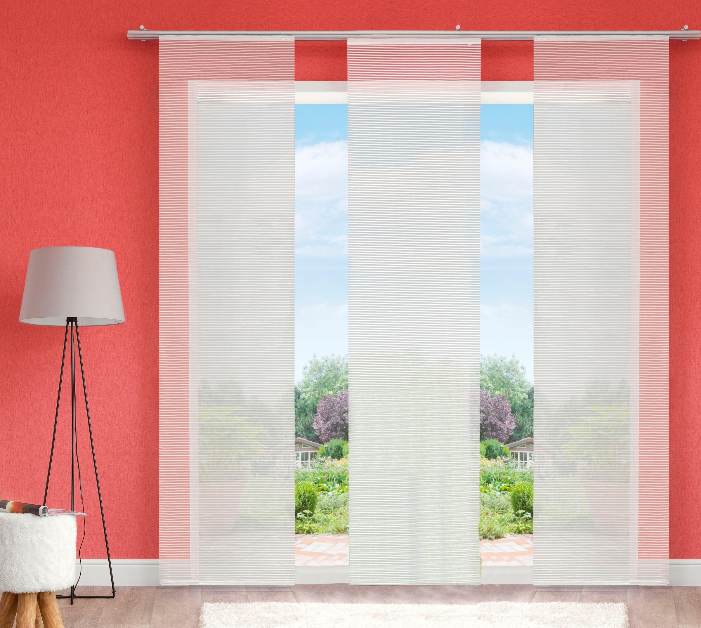Image of HOME WOHNIDEEN Schiebegardine »LUKKI«, (3 St.), HxB: 245x60, inkl. Befestigungszubehör bei Ackermann Versand Schweiz