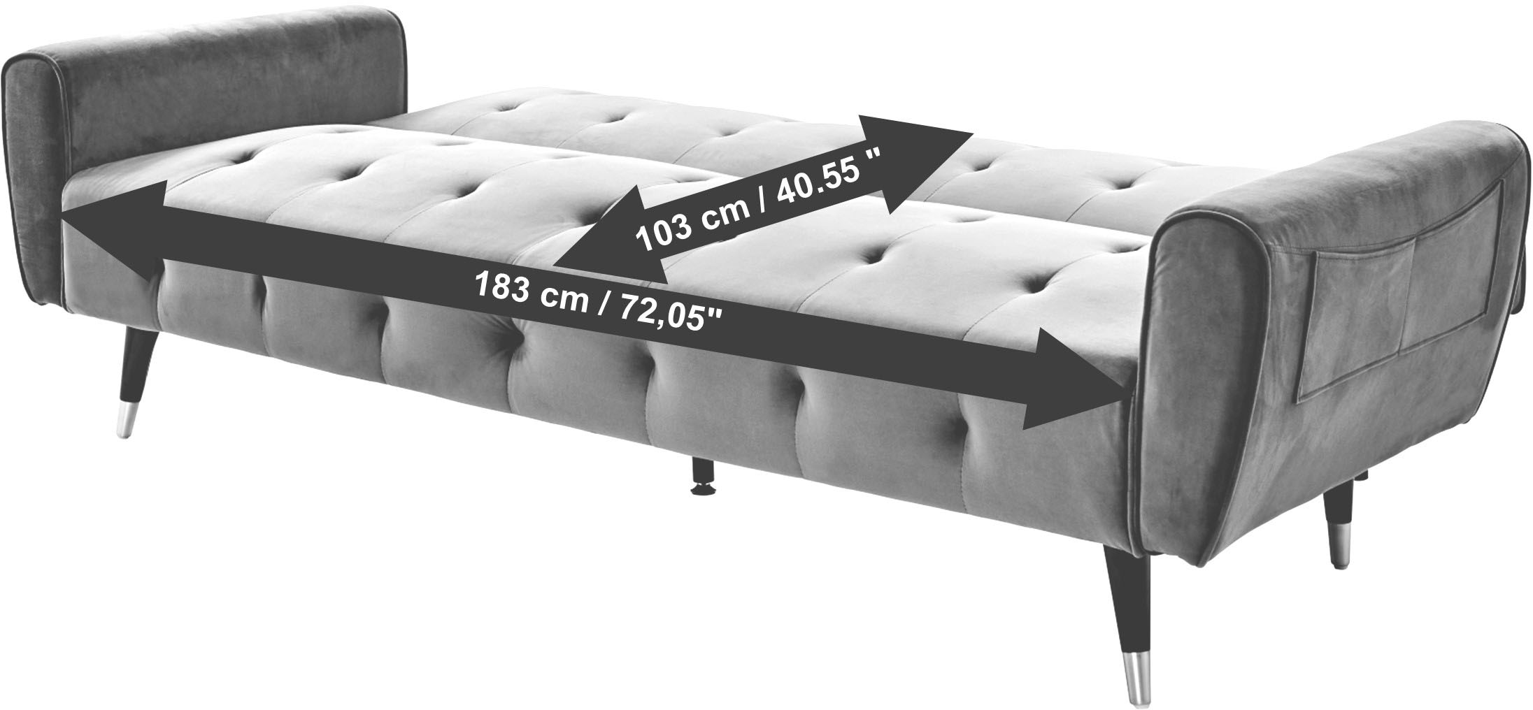 Jahnke 3-Sitzer »CHILLAX DREAM« mit Schlaffunktion, Seitentasche, Breite 213 cm