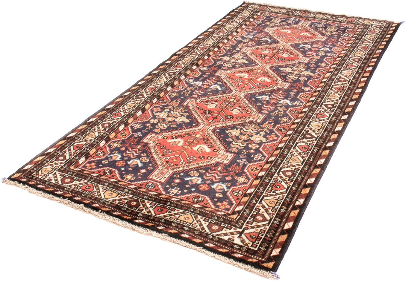 Image of morgenland Orientteppich »Perser - Nomadic - 240 x 117 cm - hellrot«, rechteckig, 10 mm Höhe, Wohnzimmer, Handgeknüpft, Einzelstück mit Zertifikat bei Ackermann Versand Schweiz