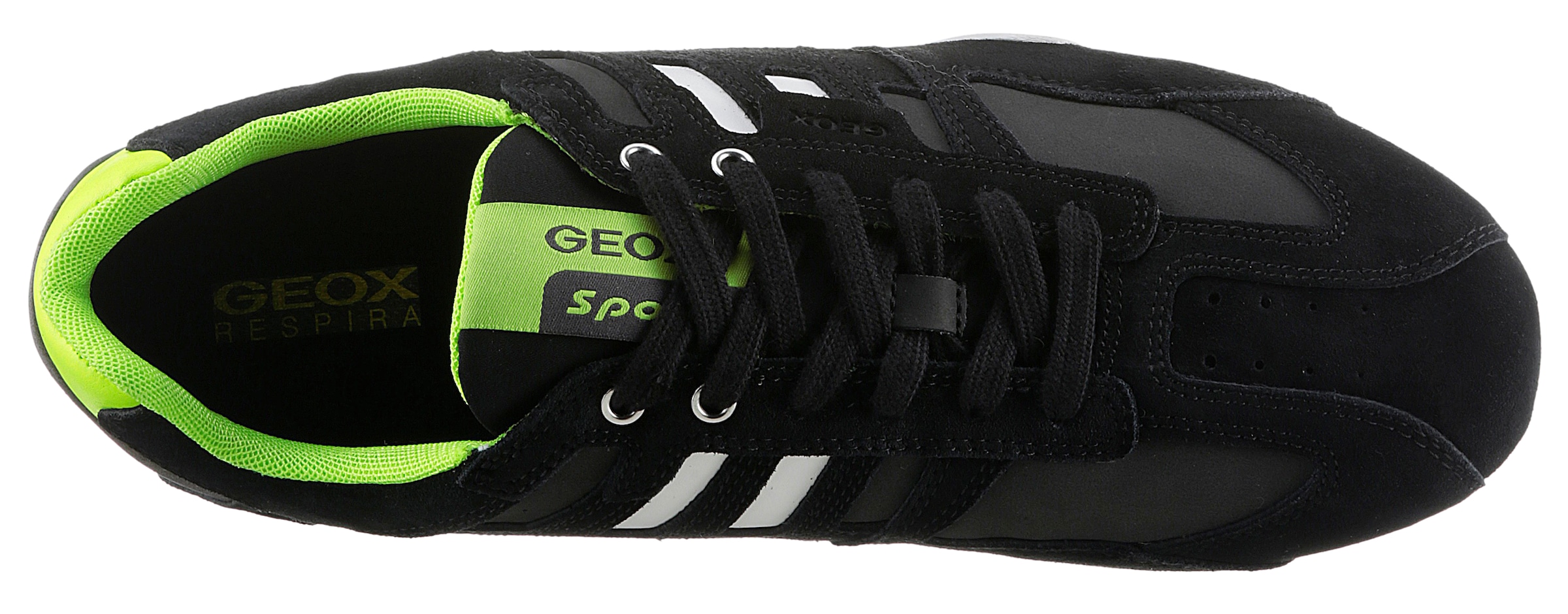 Geox Sneaker »UOMO SNAKE A«, Freizeitschuh, Halbschuh, Schnürschuh mit herausnehmbarer Innensohle