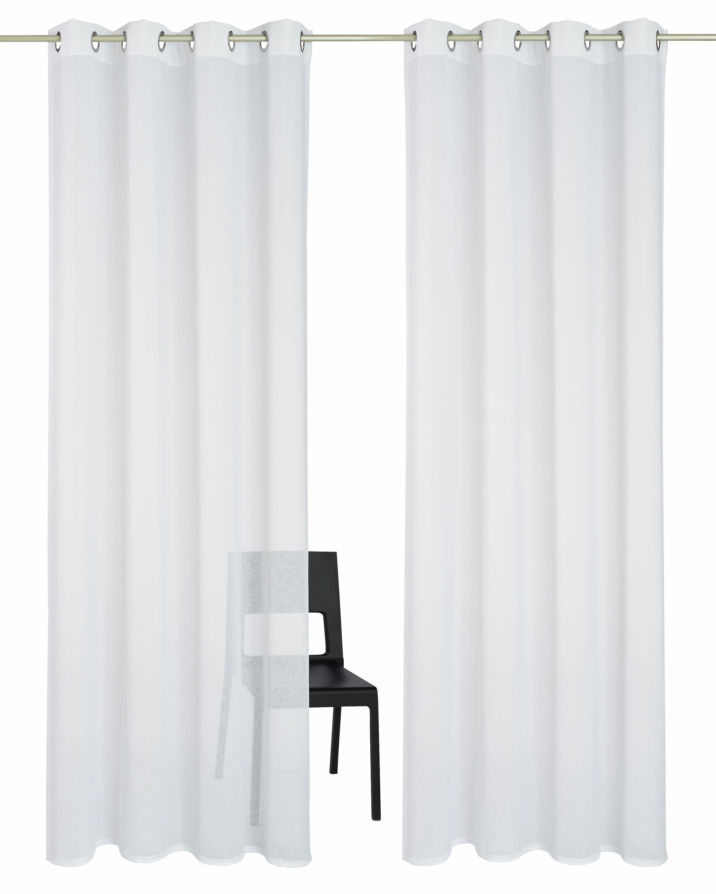 my home Gardine »REGINA«, 2-er kaufen Vorhang, Fertiggardine, Set, transparent jetzt (2 St.)