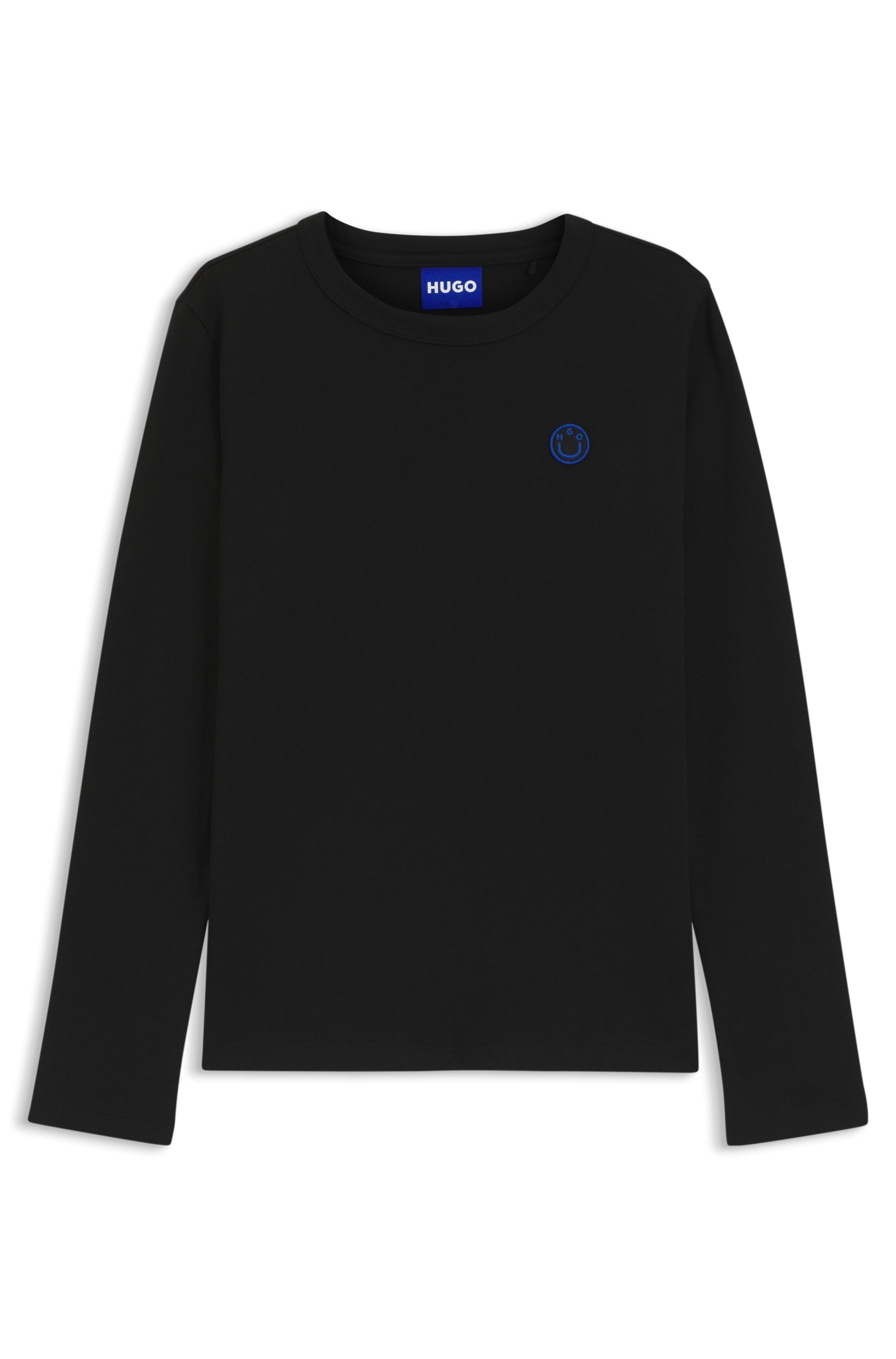HUGO Blue Longsleeve »Daliria«, mit Label-Badge mit HAPPY HUGO Logo