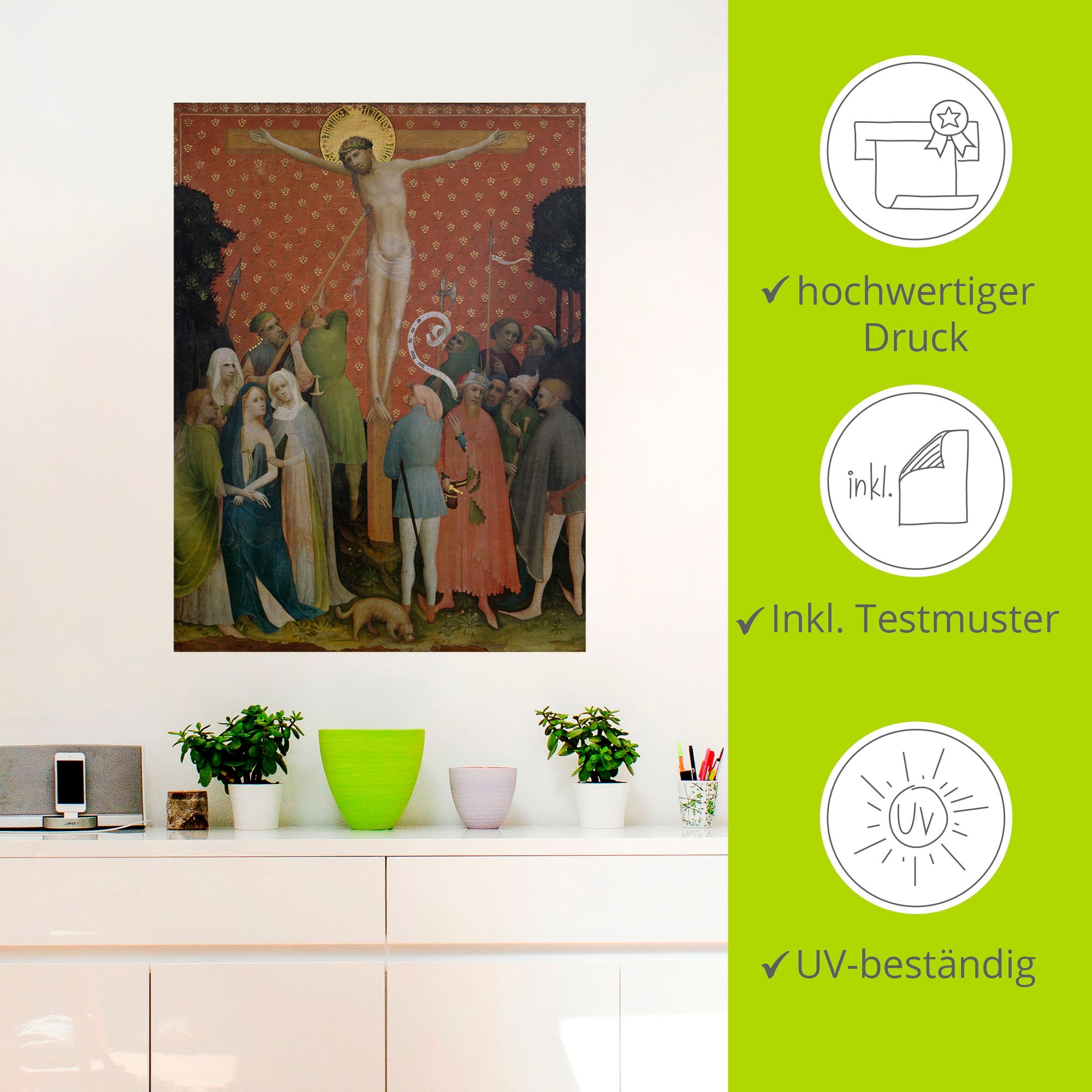 Artland Wandfolie »Goldene Tafel. Aussenflügel I«, Religion, (1 St.), selbstklebend