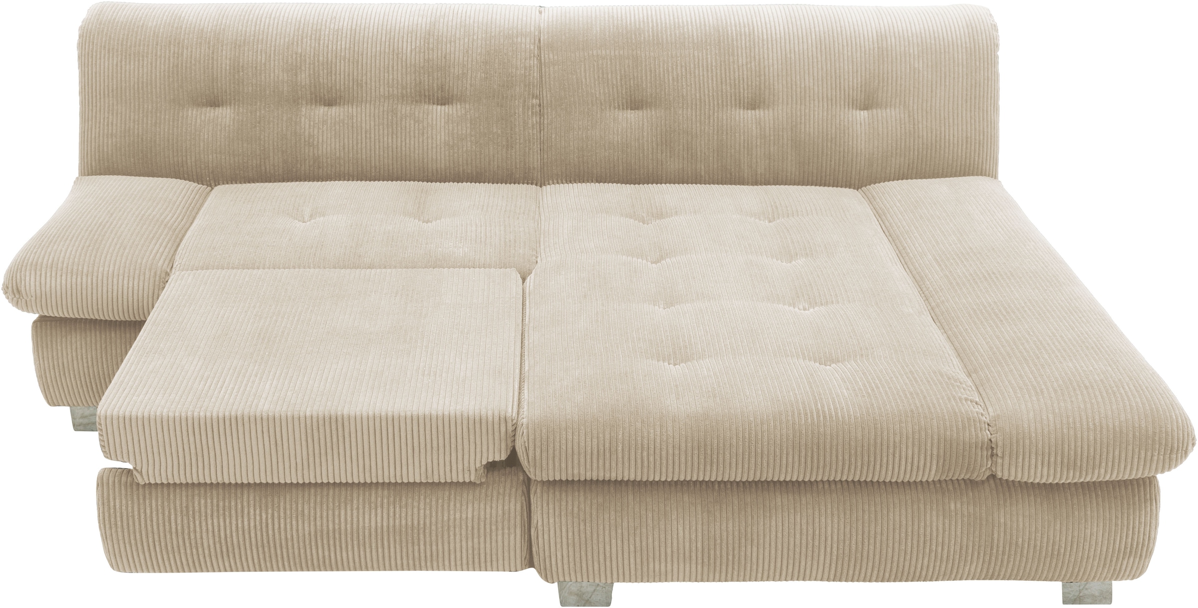 DOMO collection Ecksofa »100031 kompakte Stellmasse, komfortabel und bequem, L-Form«, wahlweise mit Bettfunktion und Armteilverstellung. Breite 234cm