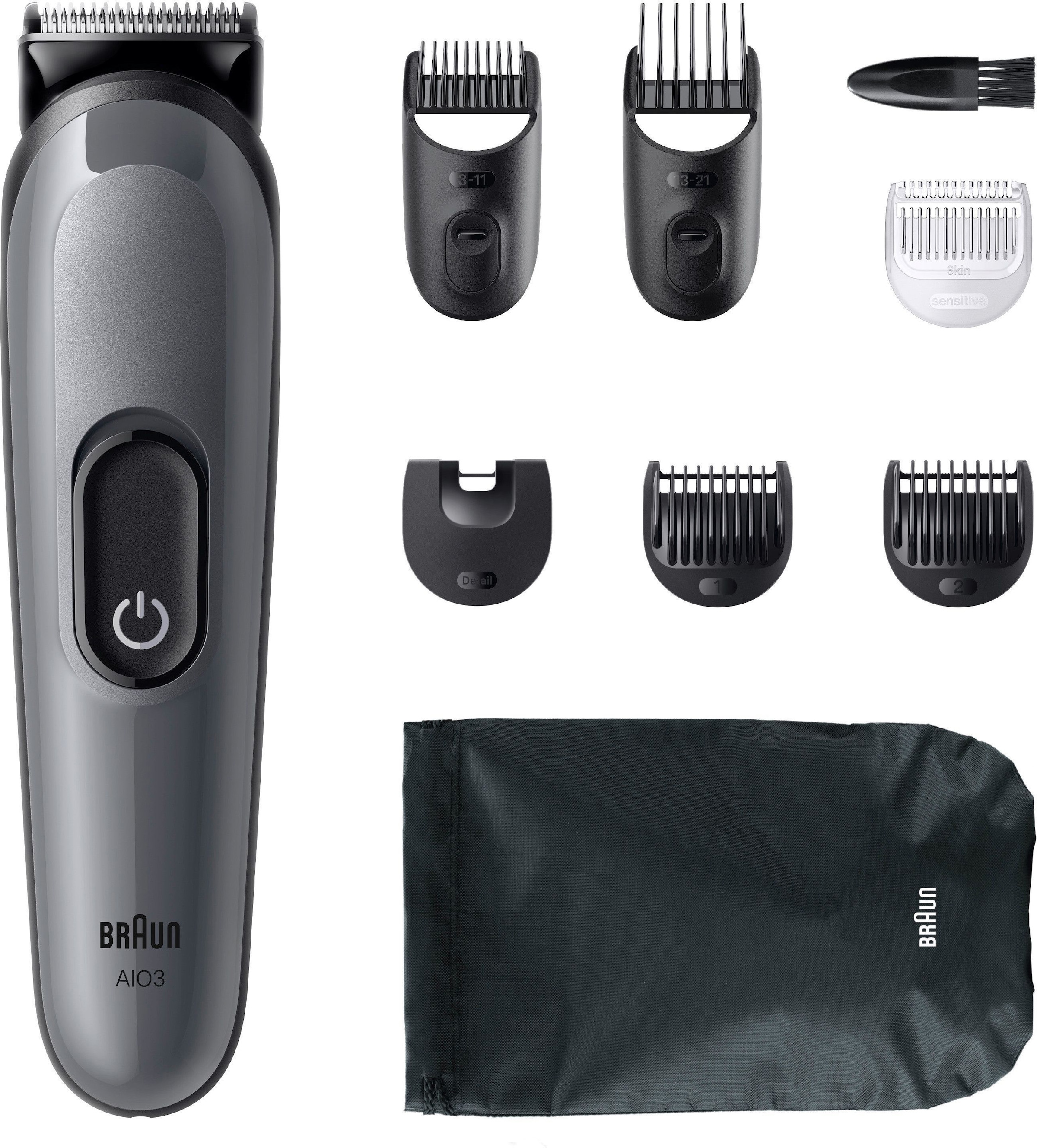 Braun Tondeuse à cheveux »All-in-One Series 3, 8in1 Pflegeset« lame ultra tranchante, 14 réglages de longueur, 50 min d'autonomie batterie