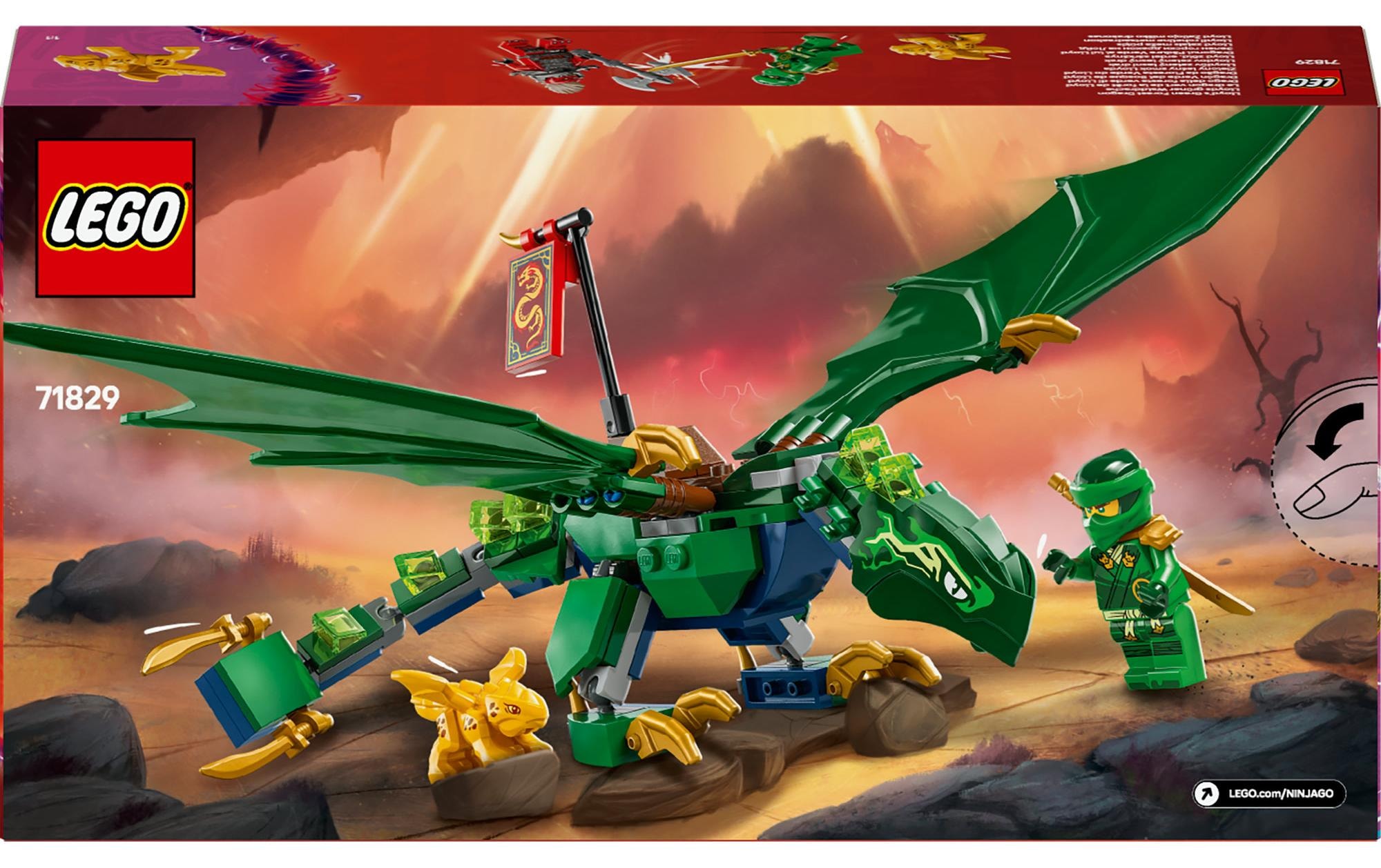 LEGO® Spielbausteine »Ninjago Lloyds grüner Walddrache 71829«, (128 St.)