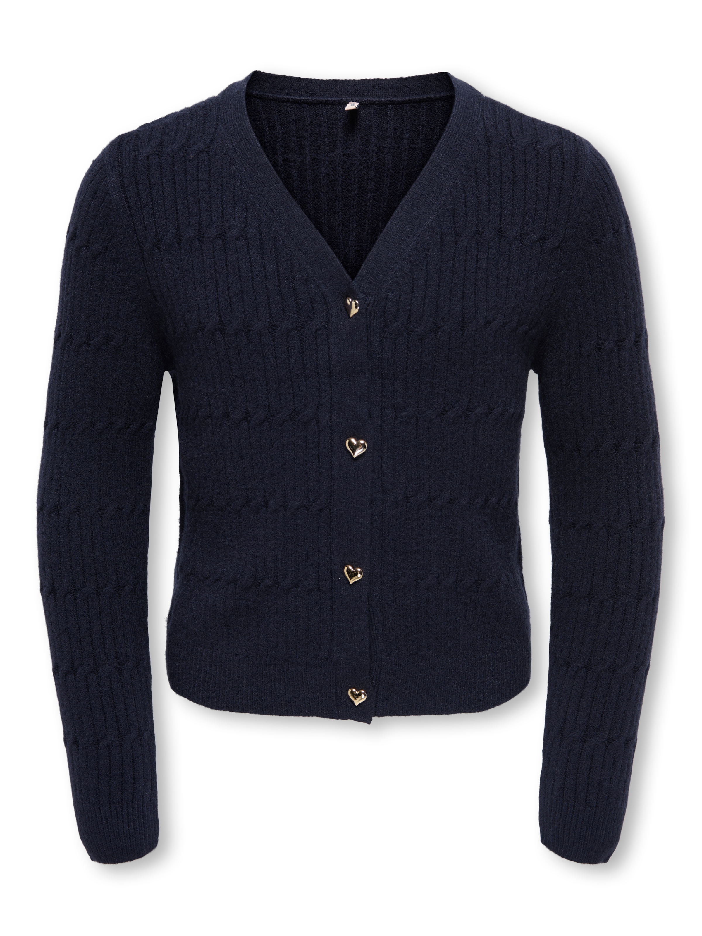 Image of KIDS ONLY Strickjacke "KOGKATIA LS CABLE V-NECK CARDI KNT" Materialmix, regular fit