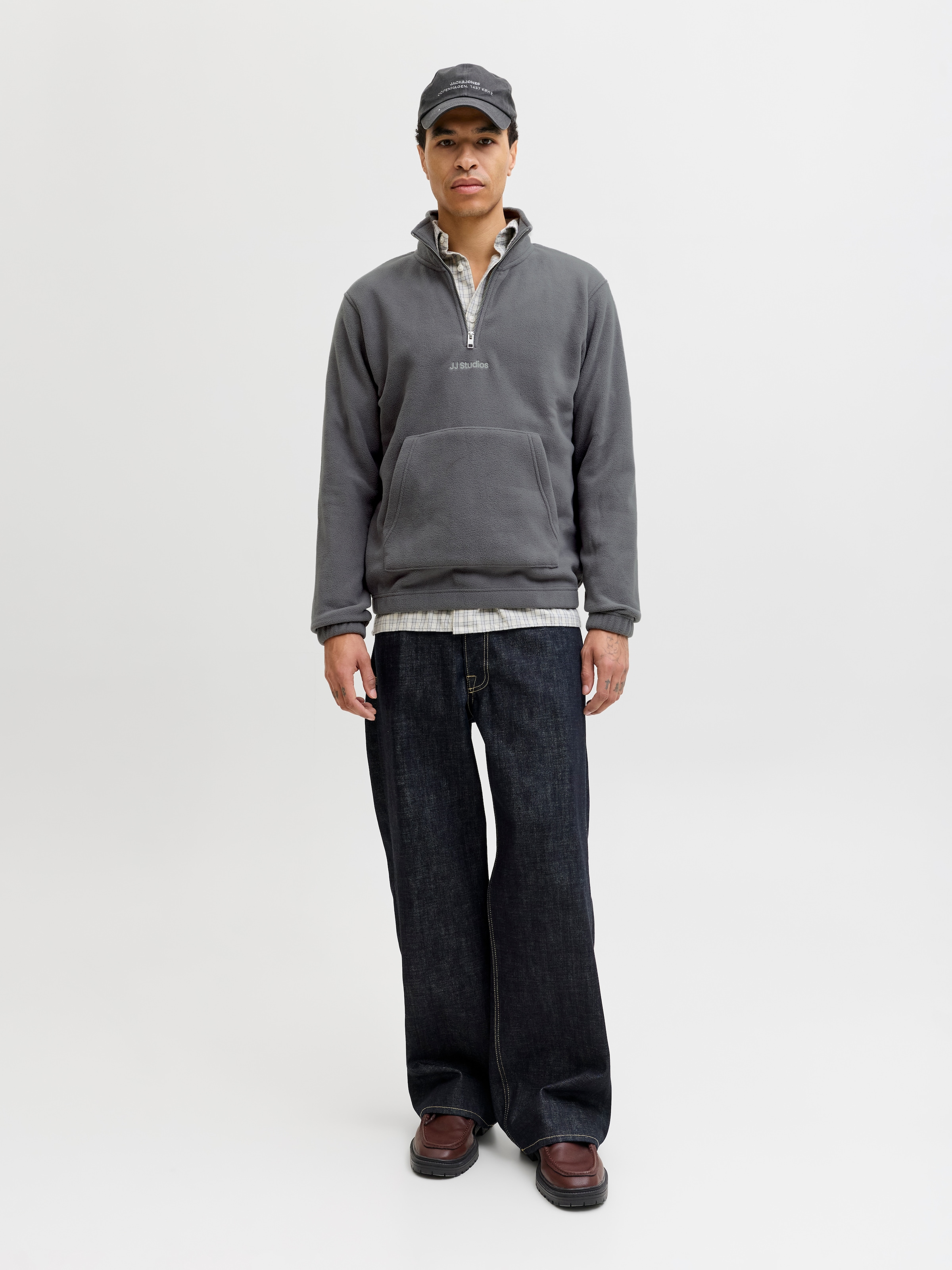 Jack & Jones Pull en polaire »JJSOHO HALFZIP FLEECE«, fibre synthétique, coupe décontractée
