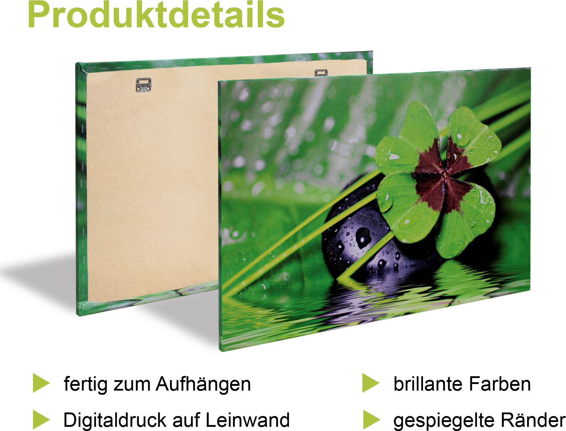 Artland Leinwandbild »Liebe Glück Schönheit Frohsinn«, Sprüche & Texte, (4 St.), 4er Set, verschiedene Grössen