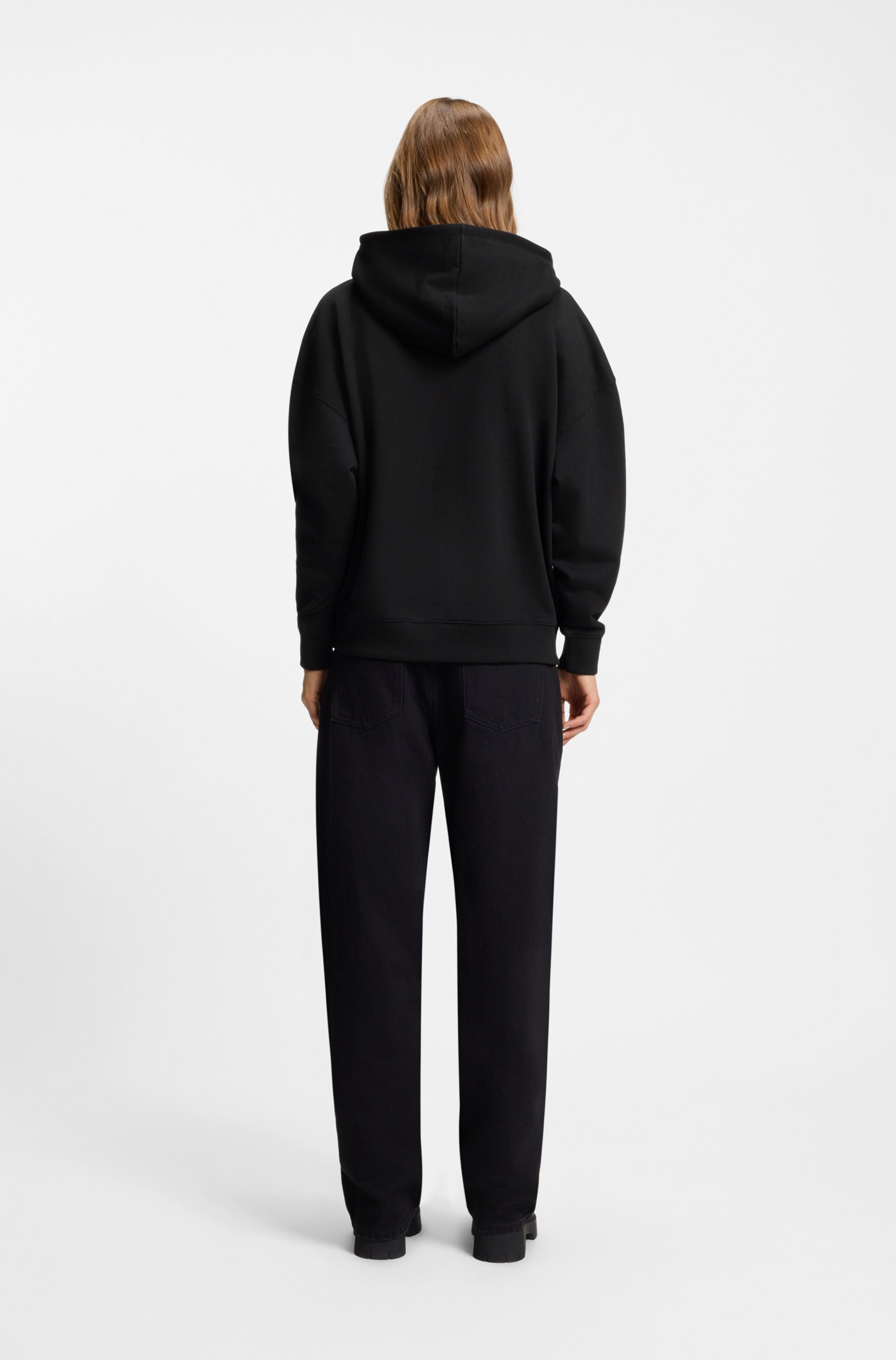 HUGO Blue Hoodie »Dolasa« Relaxed Fit, mit glänzendem Frontprint