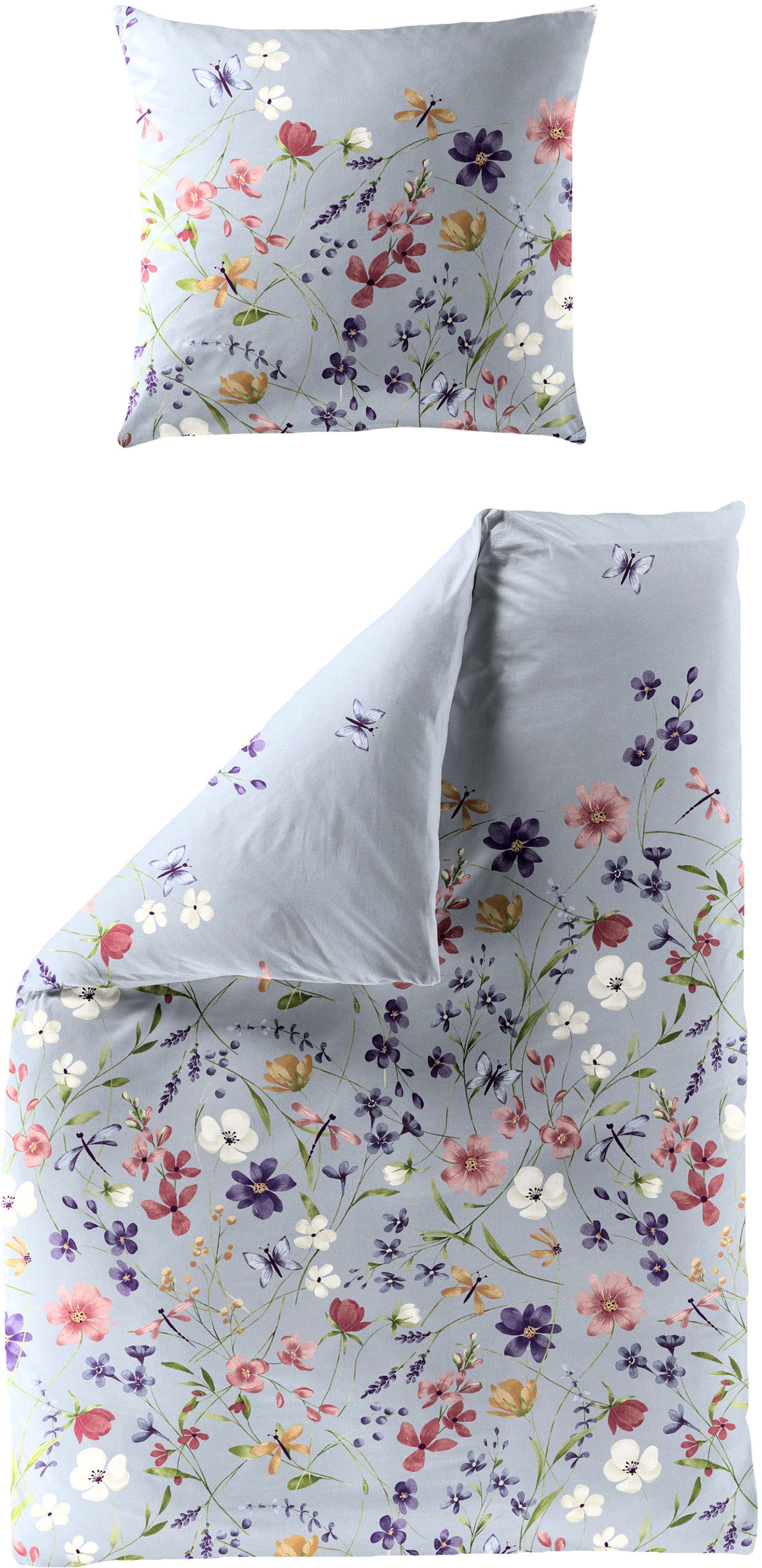 Image of BIERBAUM Bettwäsche "Bettwäsche 4180" 2 Mako-Satin, 100 % Baumwolle, pflegeleicht, seidig glänzend