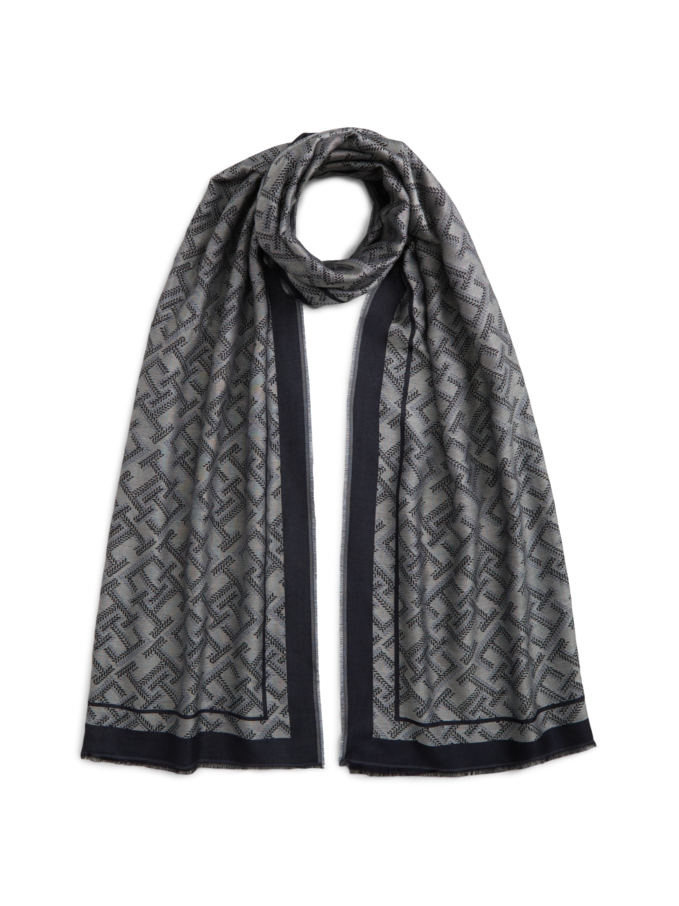Tommy Hilfiger Modetuch »MONOGRAM JACQ SCARF« Regular fit mit Monogramprint