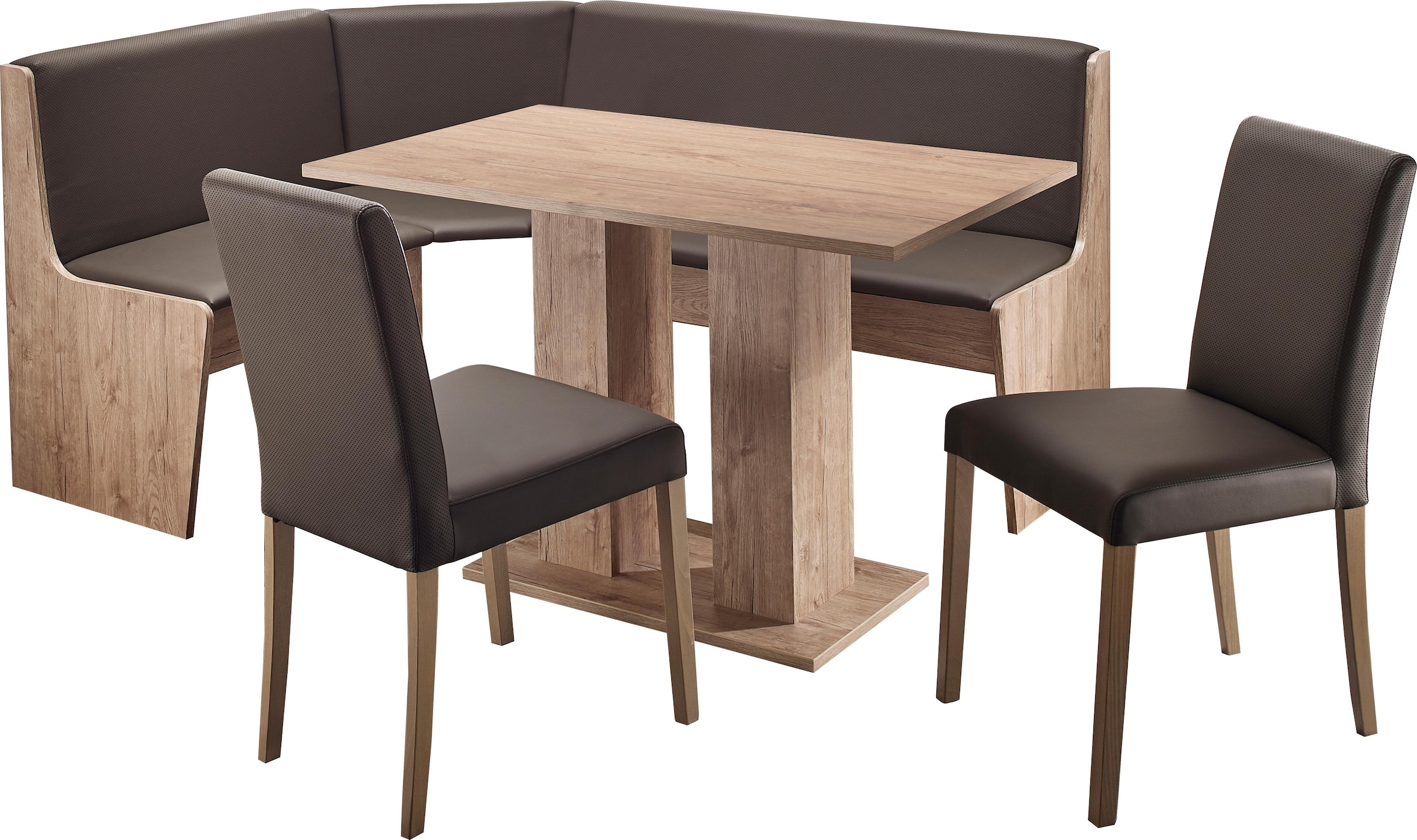 Image of massivline&more Eckbankgruppe "Sylt" Set, 4 Stk. tlg. Eckbank ist umstellbar, Eckbank mit Truhe