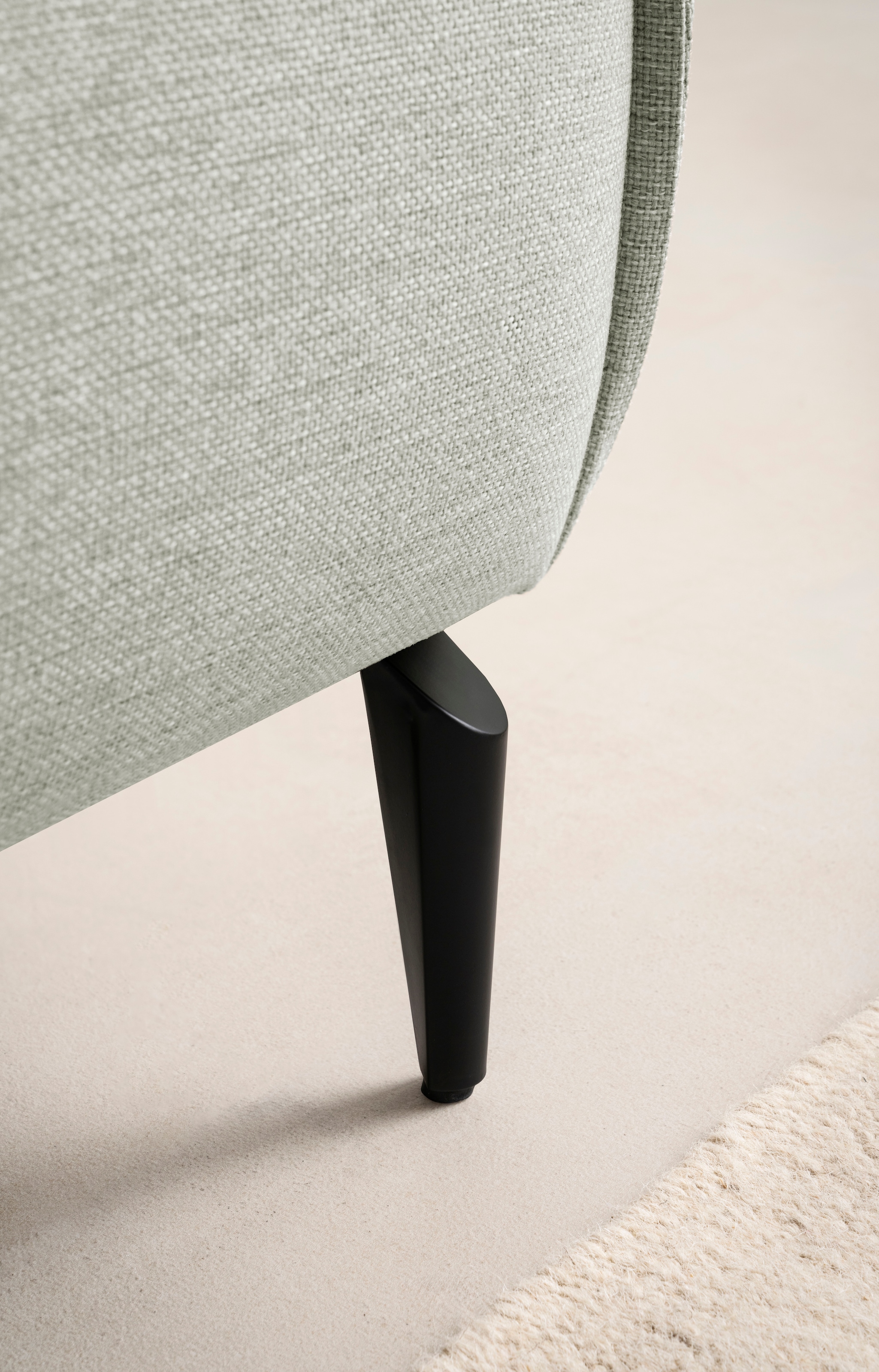 GOODproduct Canapé d'angle »TVINNU, L-Form, 275cm, in Cord und Leinenoptik« wahlweise Recamiere rechts/links, schwarze Füsse, bequemer Sitzkomfort