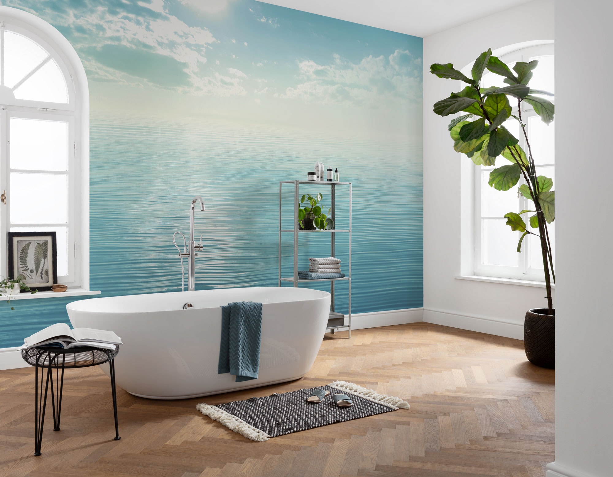 Image of Komar Fototapete "Vlies Fototapete - La Mer Bleue - Grösse 400 x 250 cm" Motiv bedruckt glatt