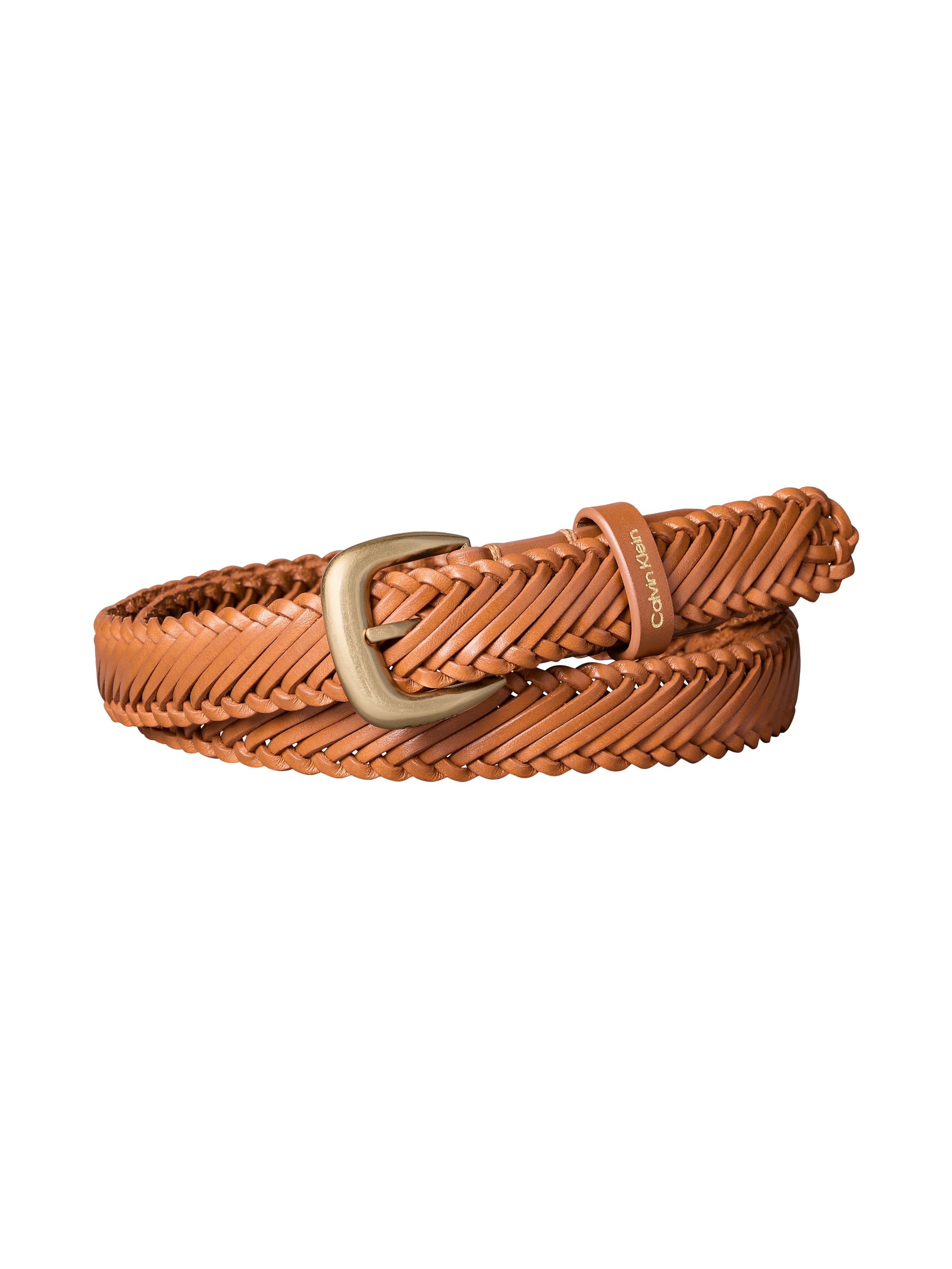 Image of Calvin Klein Ledergürtel "BRAIDED LOGO BUCKLE 25MM" Grössenverstellbar mit Metallschliesse