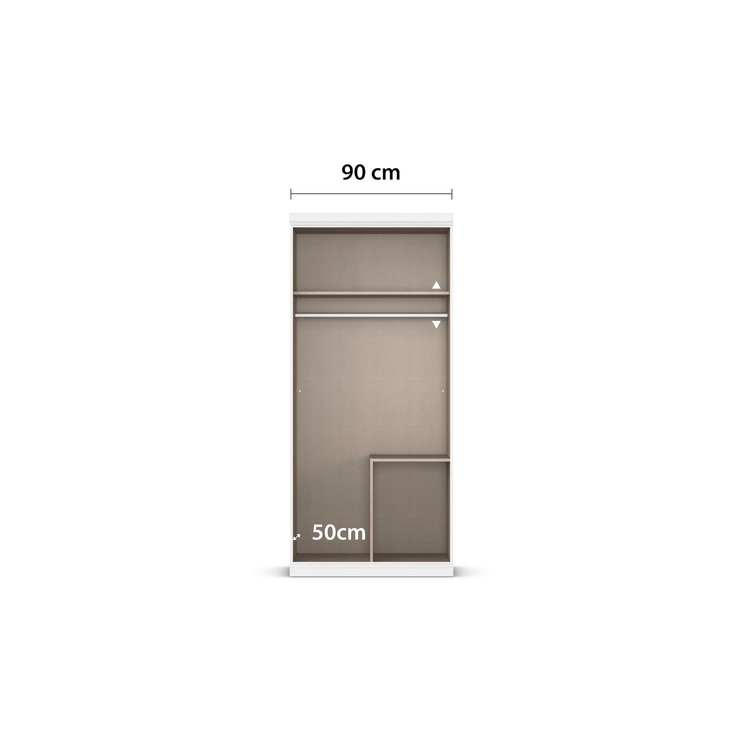 GOODproduct Kleiderschrank »Mehrzweckschrank Aktenschrank Möbel Mietswohnung Schlafzimmer MARLENE« 3 verschiedene Ausstattungen BASIC/CLASSIC/PREMIUM (inkl. SOFT-CLOSE),  in 3 Breiten 91/136/181 cm im Landhaus-Stil MADE IN GERMANY