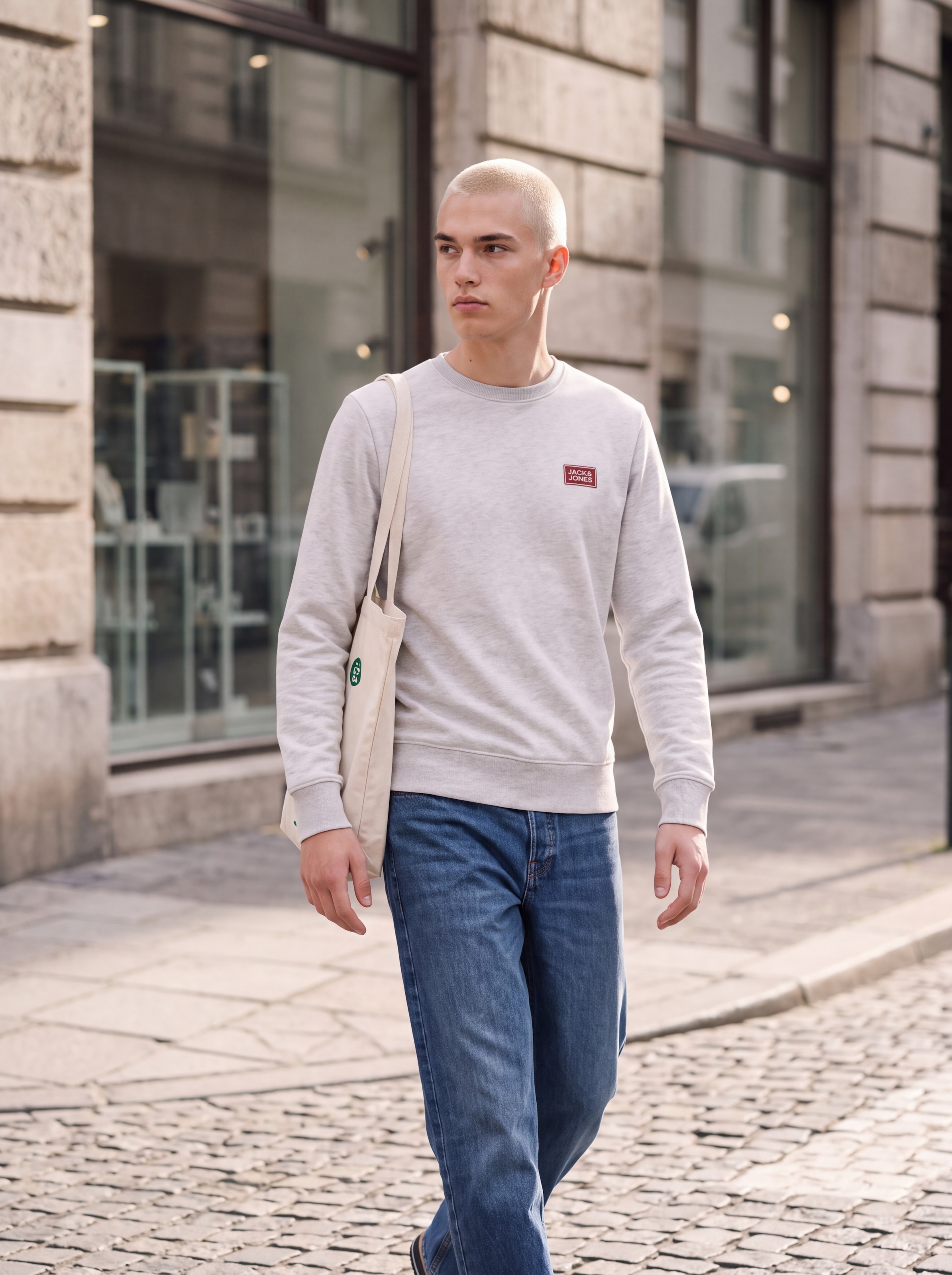 Jack & Jones Sweatshirt »JJRUSH SWEAT CREW NECK 3PK MP«, 3 Baumwollmischung, regular fit

