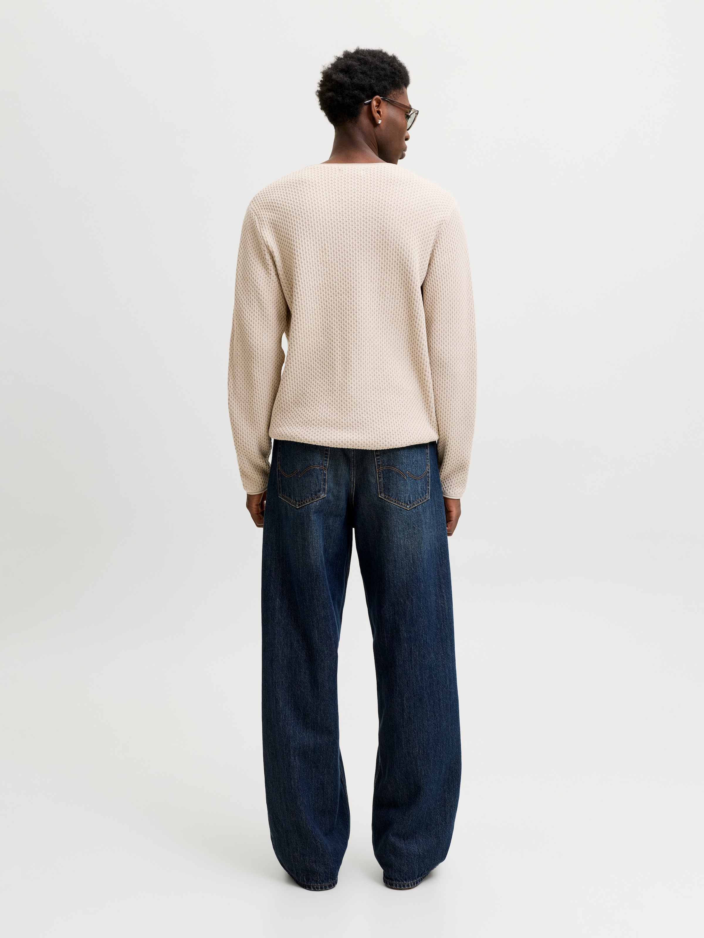Jack & Jones Pull à col rond »JPRBLUMASON KNIT CREW NECK SN« coton, coupe régulière