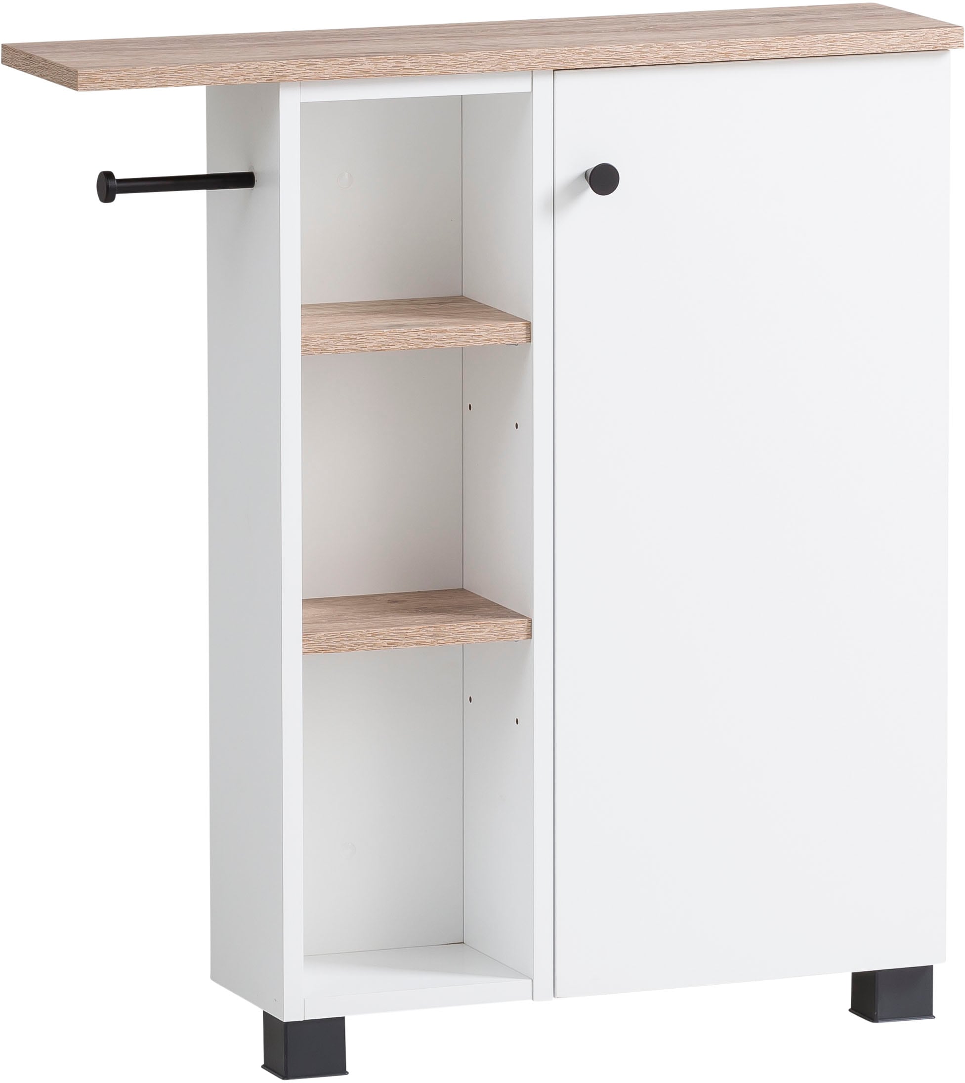 Image of welltime Mehrzweckschrank "Lugo, Breite 70 cm" Holzdekor mit fühlbarer Struktur, Regal beidseitig montierbar