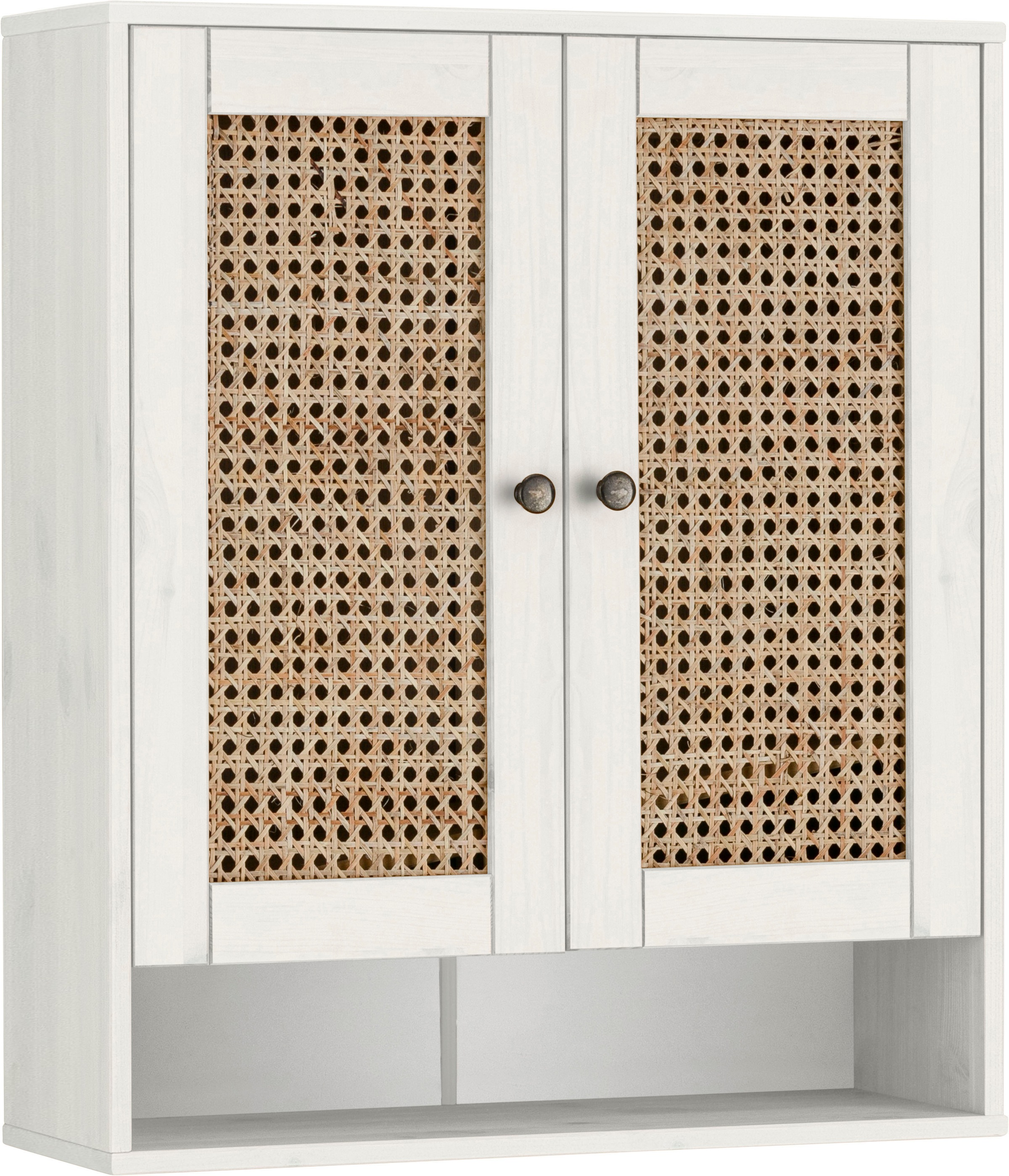 Image of Home affaire Hängeschrank »Roan«, aus Kiefer massiv mit Rattan-Einsatz, Breite 61 cm bei Ackermann Versand Schweiz