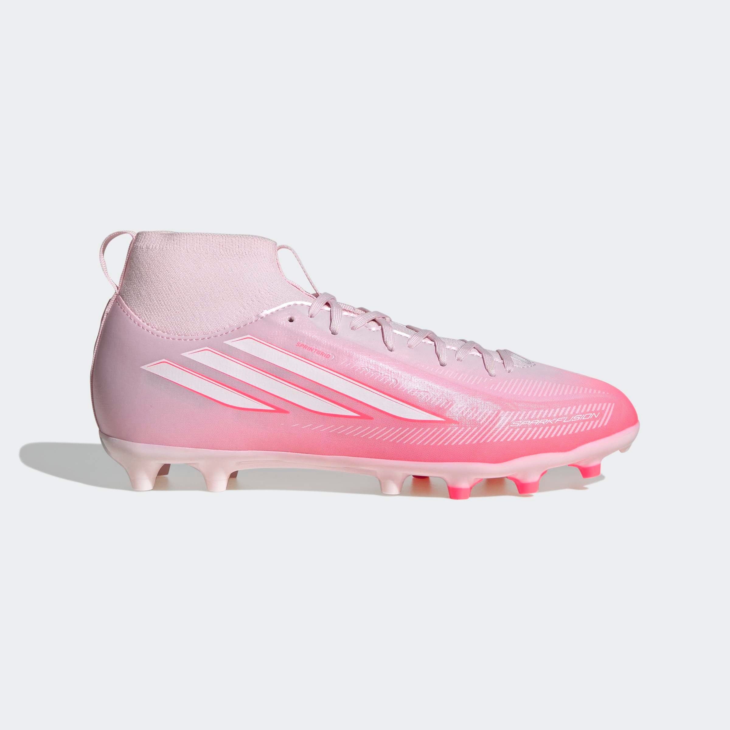 adidas Performance Chaussure de football »F50 SPARKFUSION LEAGUE KIDS , FESTE BÖDEN / KUNSTRASEN, HALBHOCH GESCH«  Convient pour terrains en gazon et gazon synthétique, pour adolescents & enfants