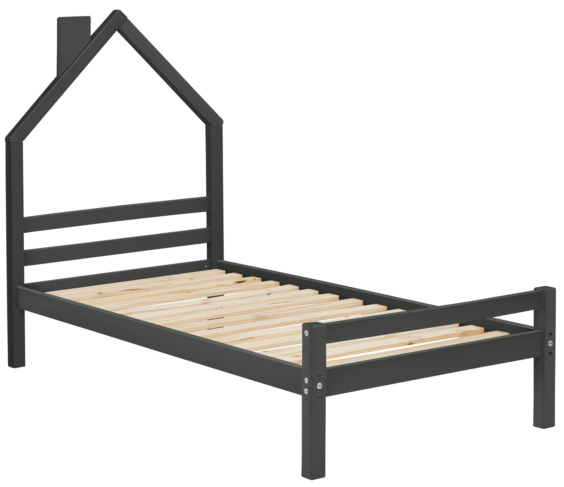 Image of Lüttenhütt Kinderbett »Alpi«, Einzelbett aus schönem massivem Kiefernholz, in einer Haus-Optik Form, inklusive Lattenrost, in verschiedenen Farbvarianten enthältlich, Liefefläche 90x200 cm bei Ackermann Versand Schweiz