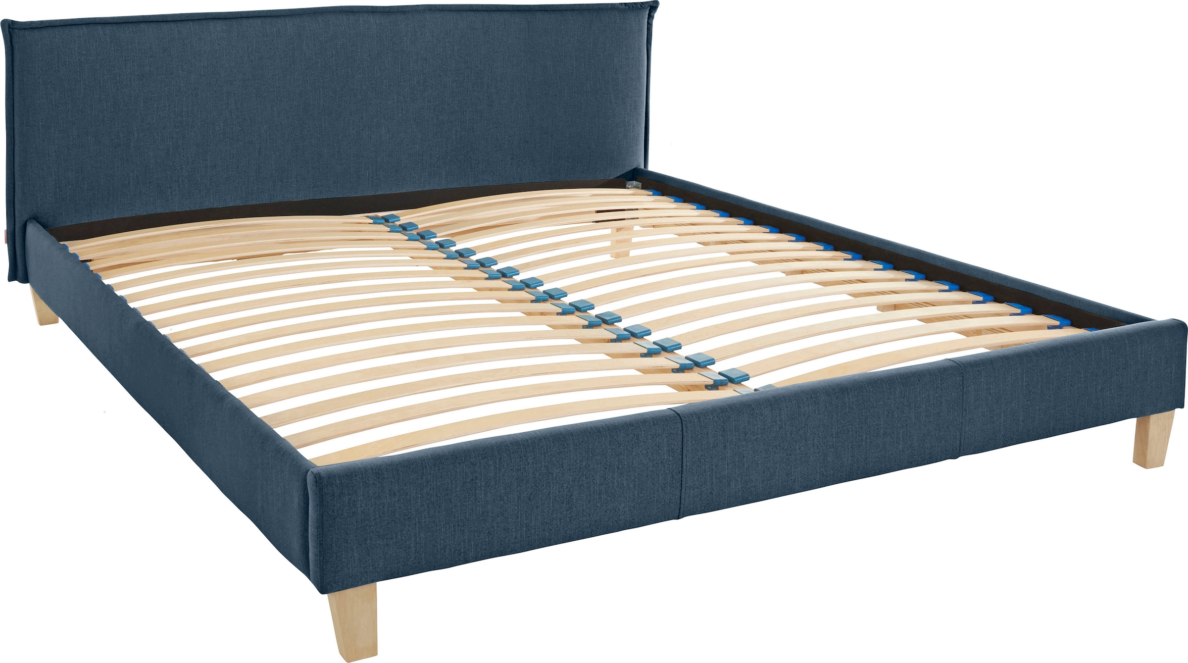 GOODproduct Polsterbett »Heddi«, in 5 Breiten: von 90cm-200cm, Biese am Kopfteil, Strukturstoff