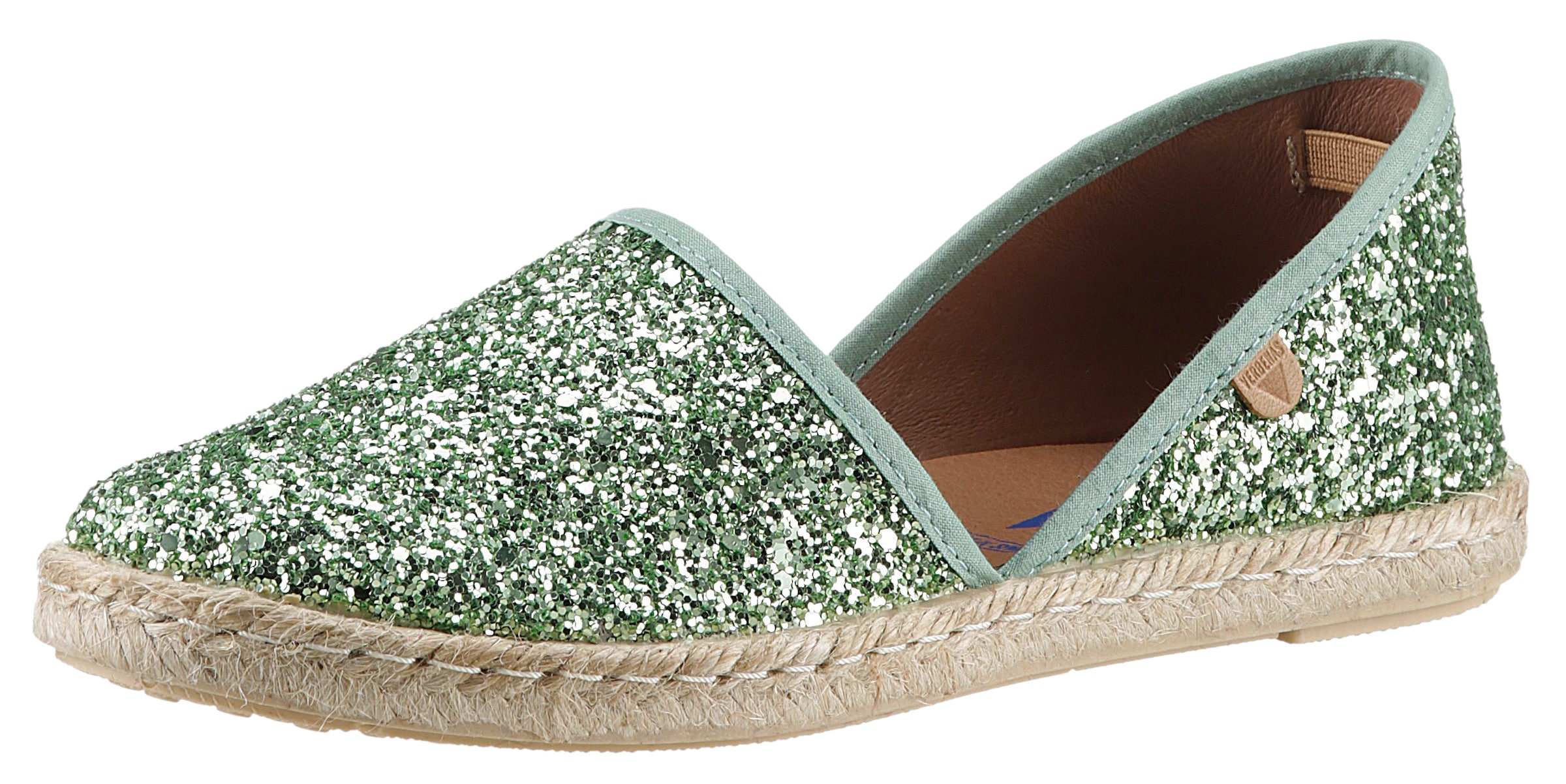 VERBENAS Espadrille »CARMEN GLITTER«, Slipper, Sommerschuh, Strandschuh mit Glitzer