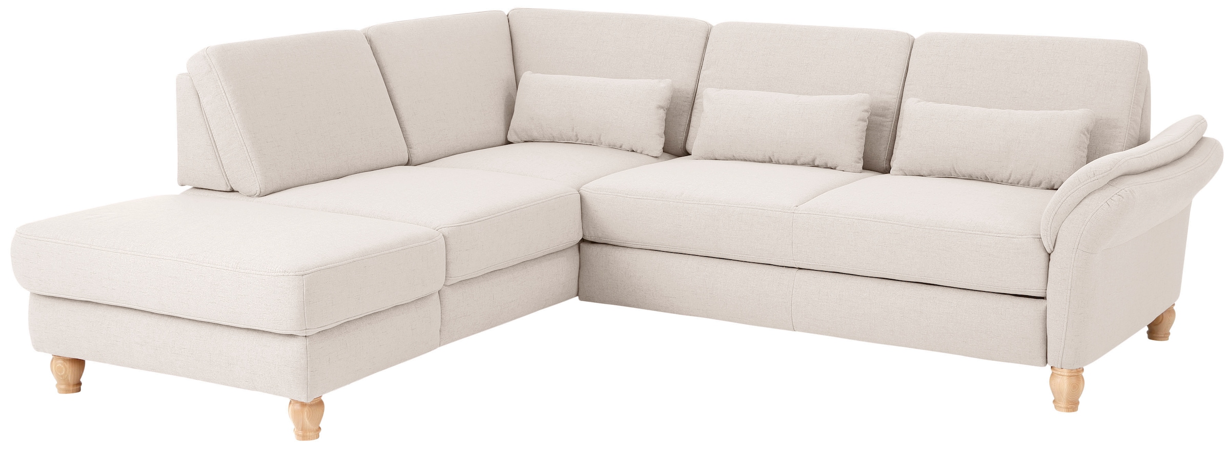 Home affaire Ecksofa »Palace L-Form« incl. Sitztiefenverstellung, wahlweise mit Schlaffunktion und Stauraum