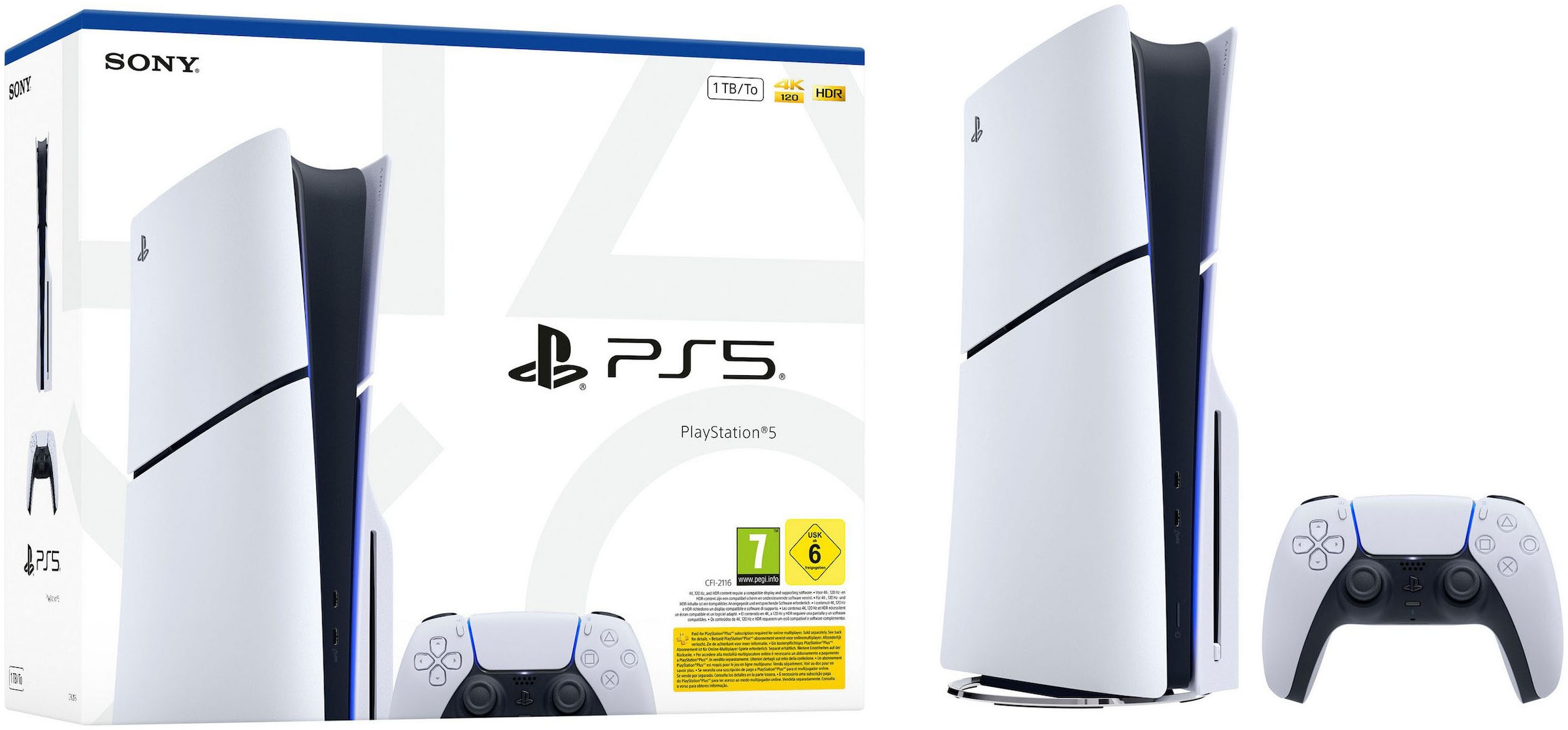 PlayStation 5 Konsolen-Set »PS5 Disk Edition (Slim) inkl. Assassin’s Creed Black Flag Resynced« 1.000 GB 1 TB