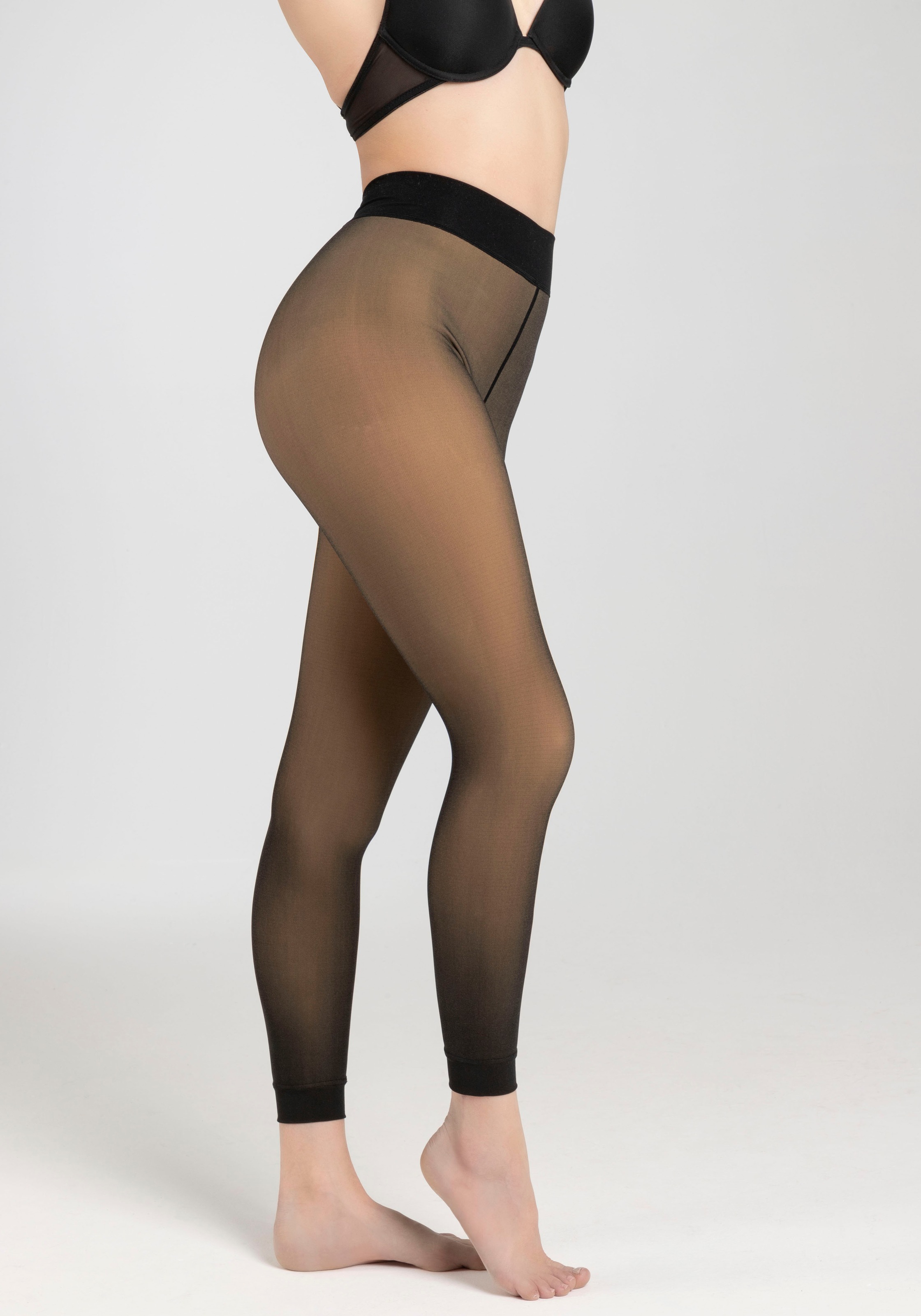 Camano Thermoleggings »comfort«, Thermo Warm & Transparent Leggings, Komfort-Baumwollzwickel