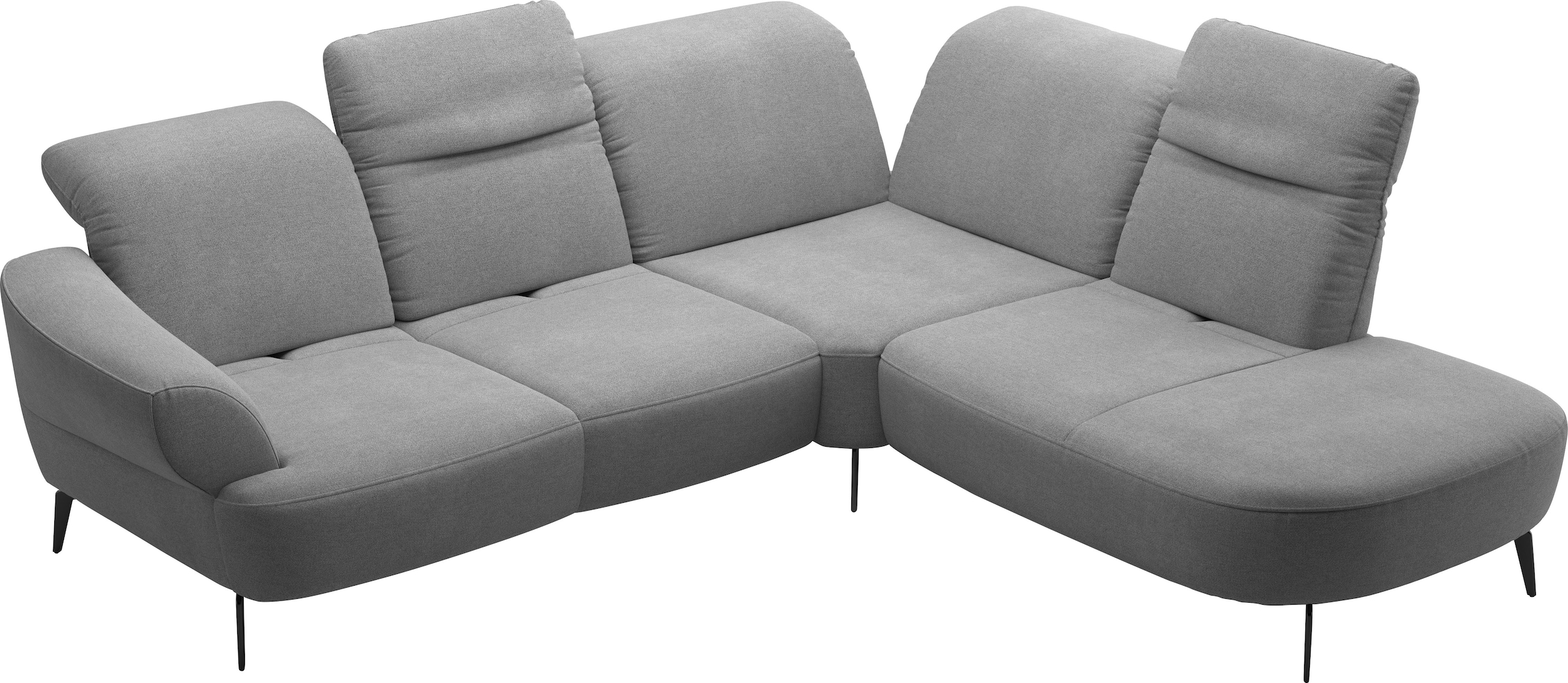 sit&more Ecksofa »Dance, L-Form, inkl. Sitztiefenverstellung«, inkl. Click&Seat, optional mit Kopfteilverstellung