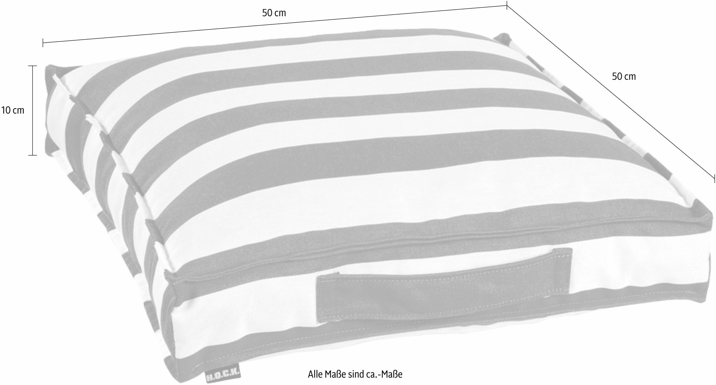 H.O.C.K. Sitzkissen »Classic Streifen Outdoor«, wasser- und schmutzabweisend