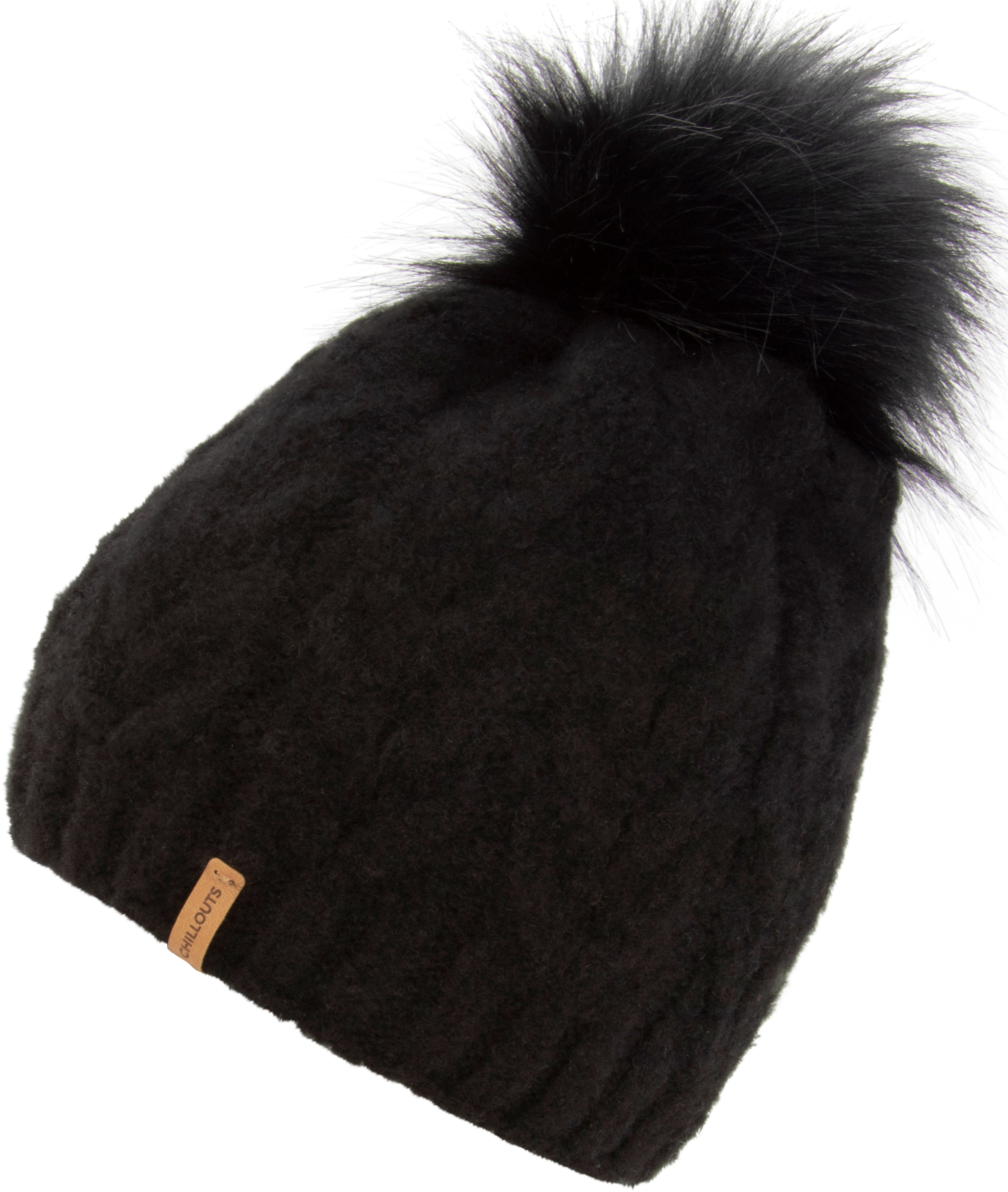 Image of chillouts Bommelmütze "Flora Hat" mit abnehmbarem Kunstfell-Pompon, in Europa gefertigt