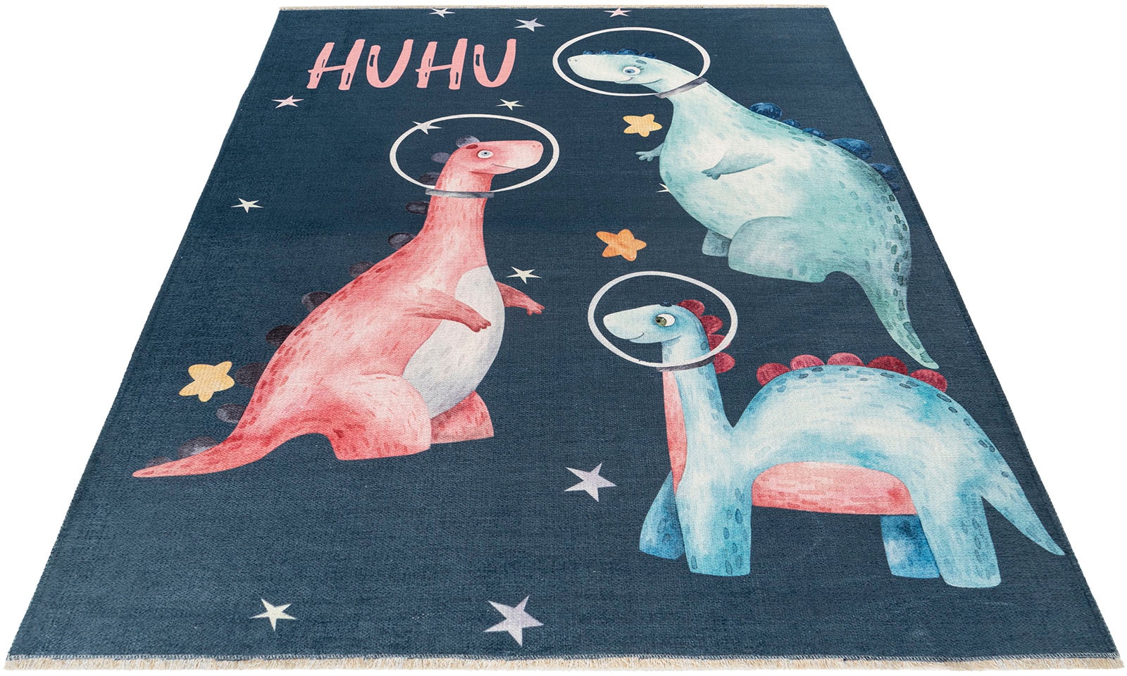 Image of Obsession Kinderteppich »My Greta 617«, rechteckig, 6 mm Höhe, Kurzflor, Motiv Dinosaurier, mit Fransen, Kinderzimmer bei Ackermann Versand Schweiz