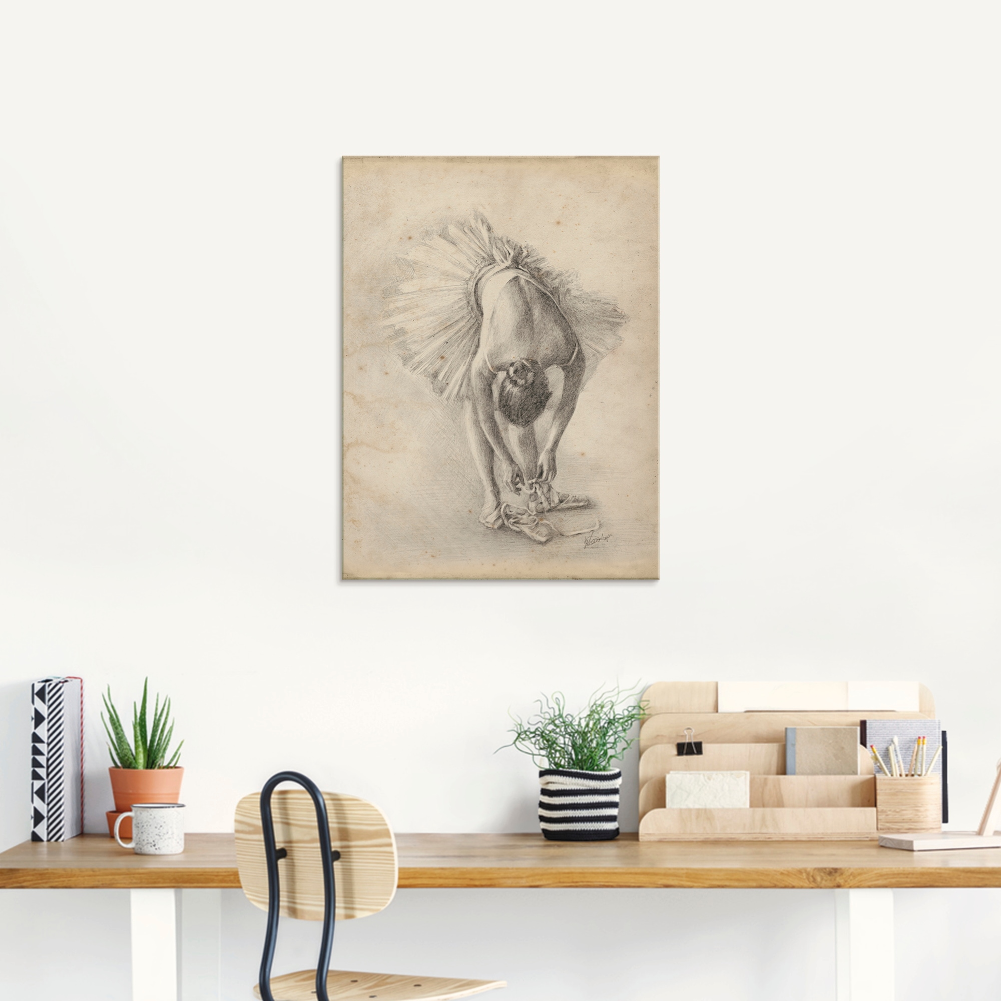 Artland Glasbild »Antike Ballerina Übung I«, Sport, (1 St.), in verschiedenen Grössen